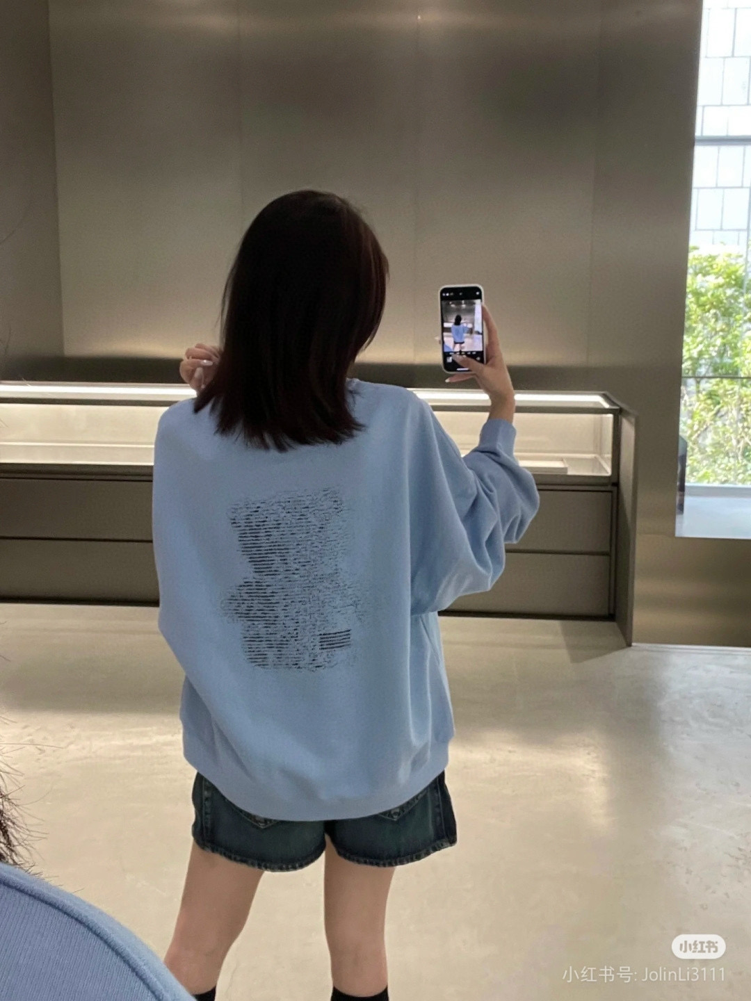 We11done 테디베어 스카이 블루 맨투맨 12