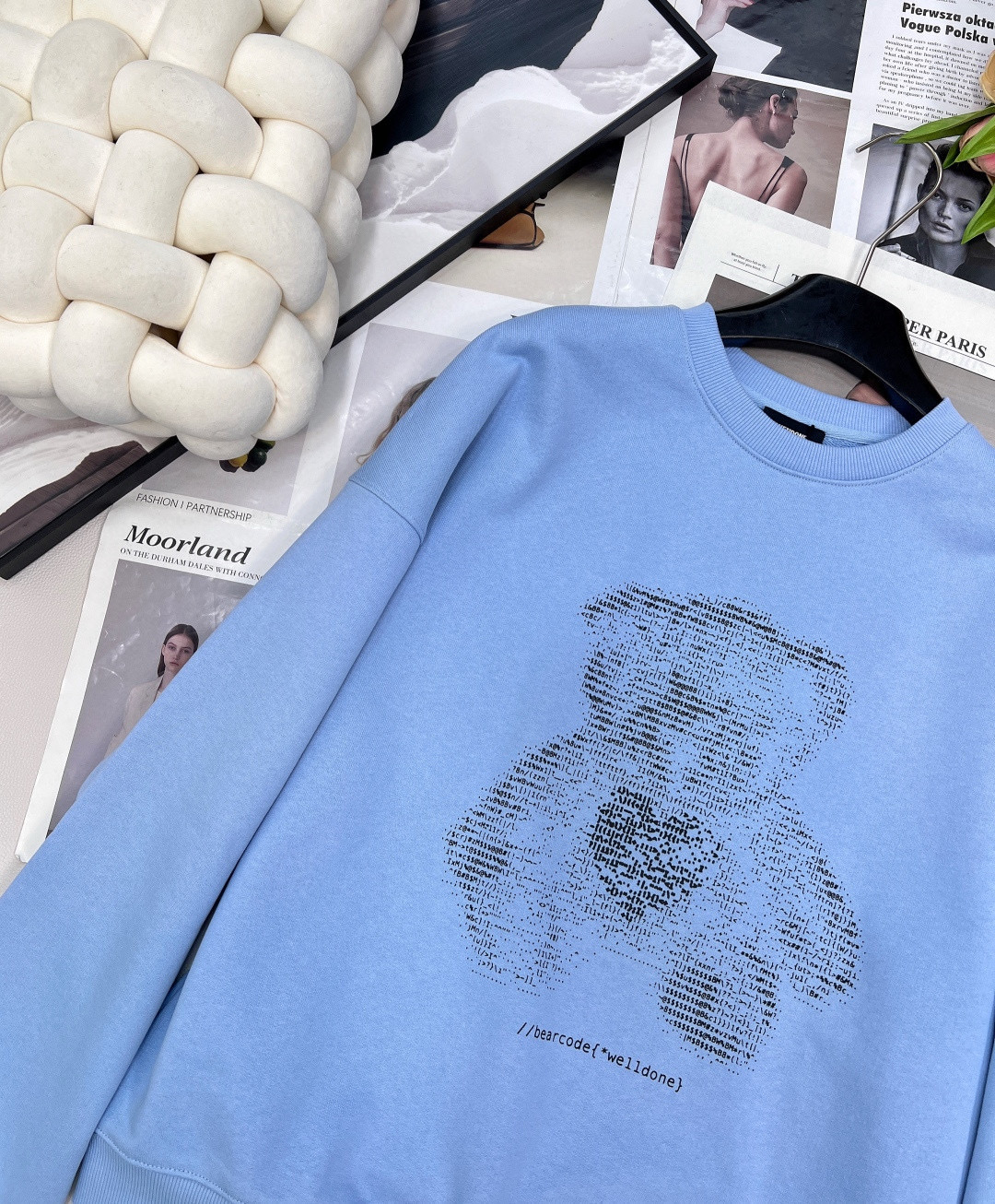 We11done 테디베어 스카이 블루 맨투맨 15