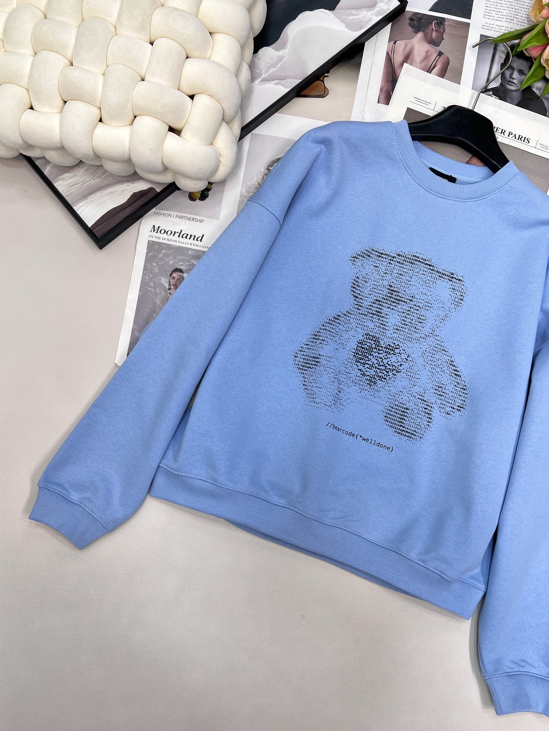 We11done 테디베어 스카이 블루 맨투맨 19