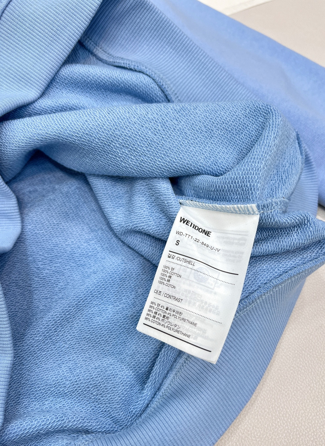 We11done 테디베어 스카이 블루 맨투맨 22