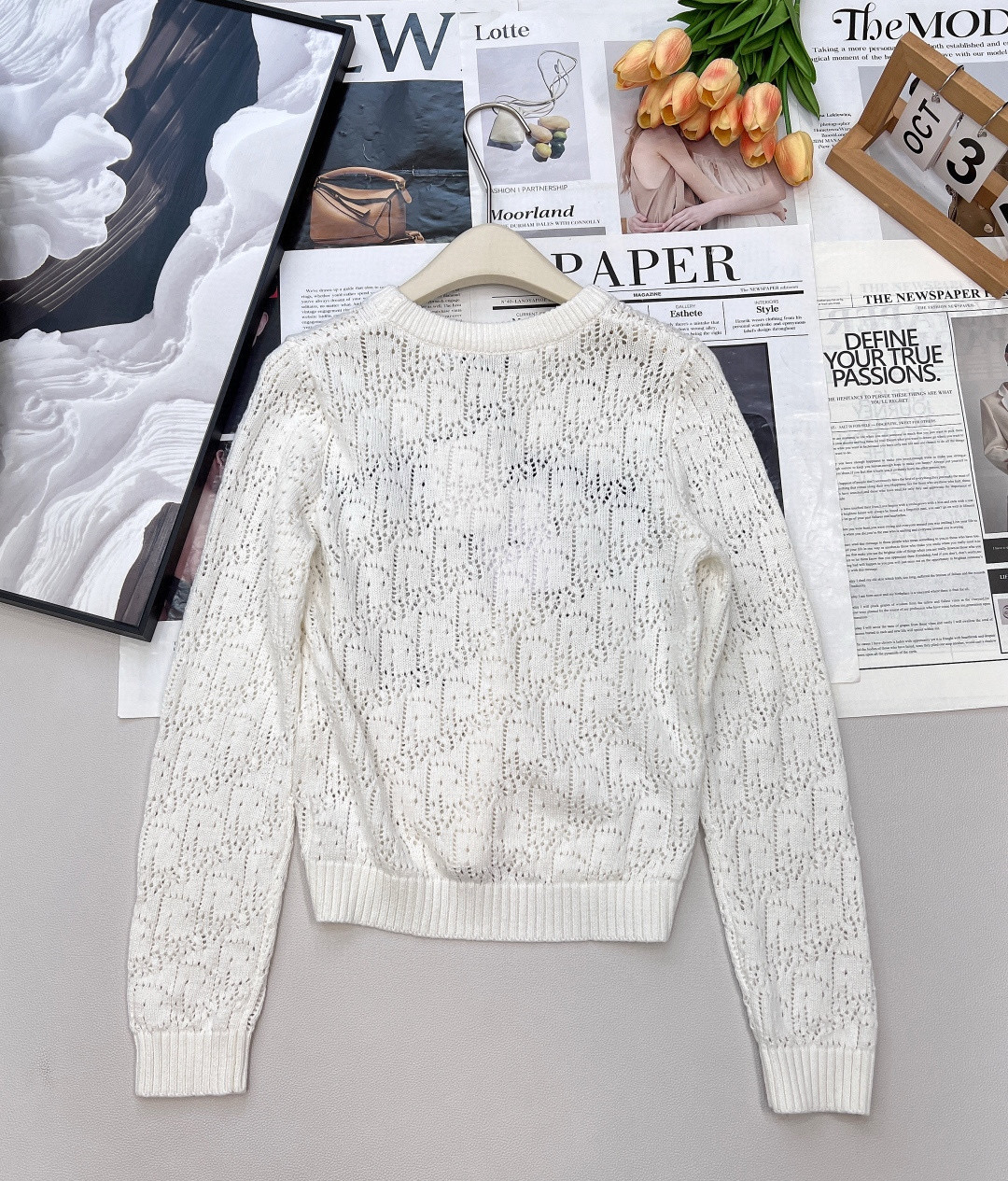 Christian Dior 디올 로고 펀칭 니트 긴팔 스웨터 2