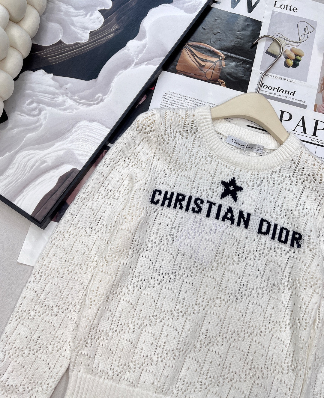 Christian Dior 디올 로고 펀칭 니트 긴팔 스웨터 3
