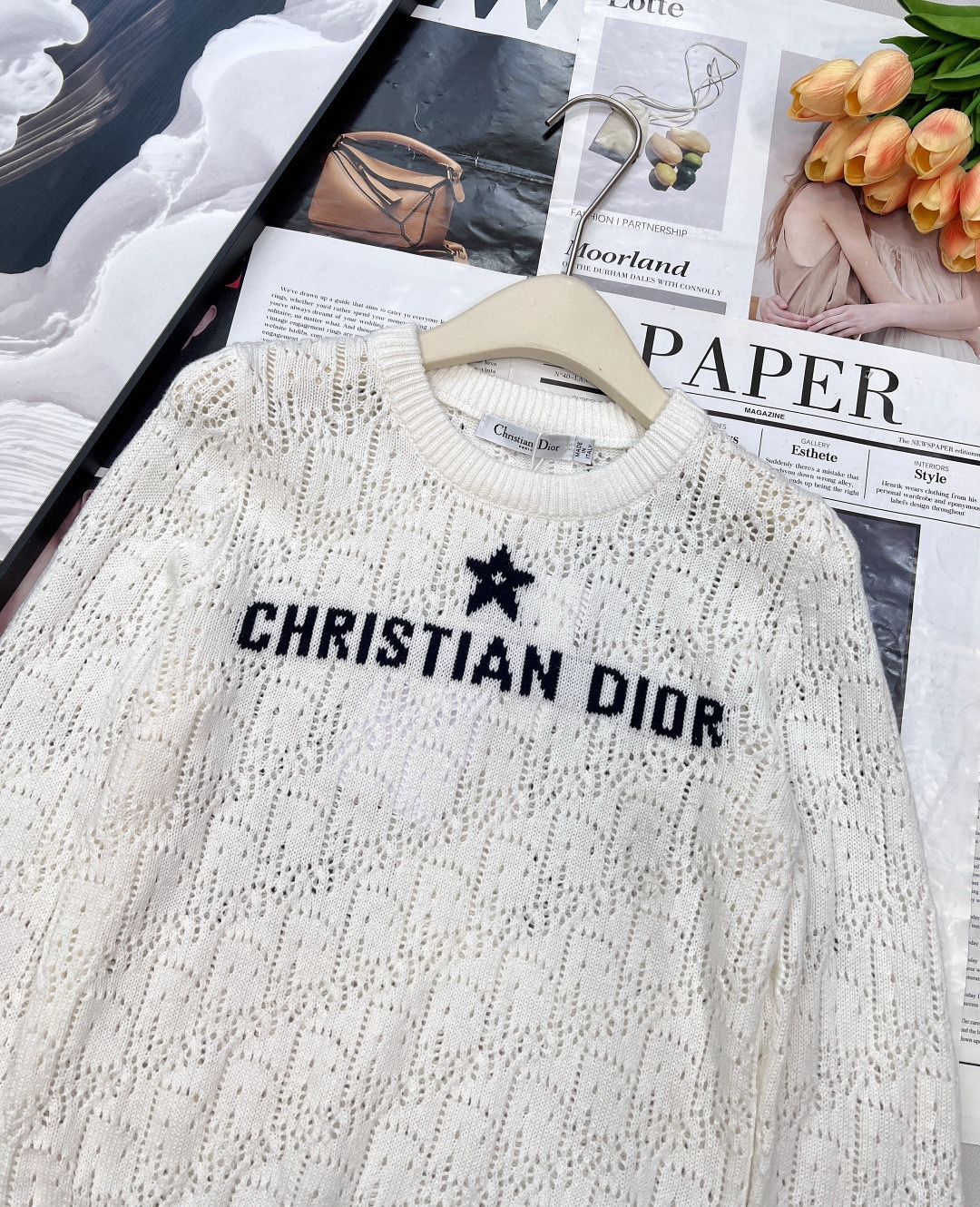 Christian Dior 디올 로고 펀칭 니트 긴팔 스웨터 4