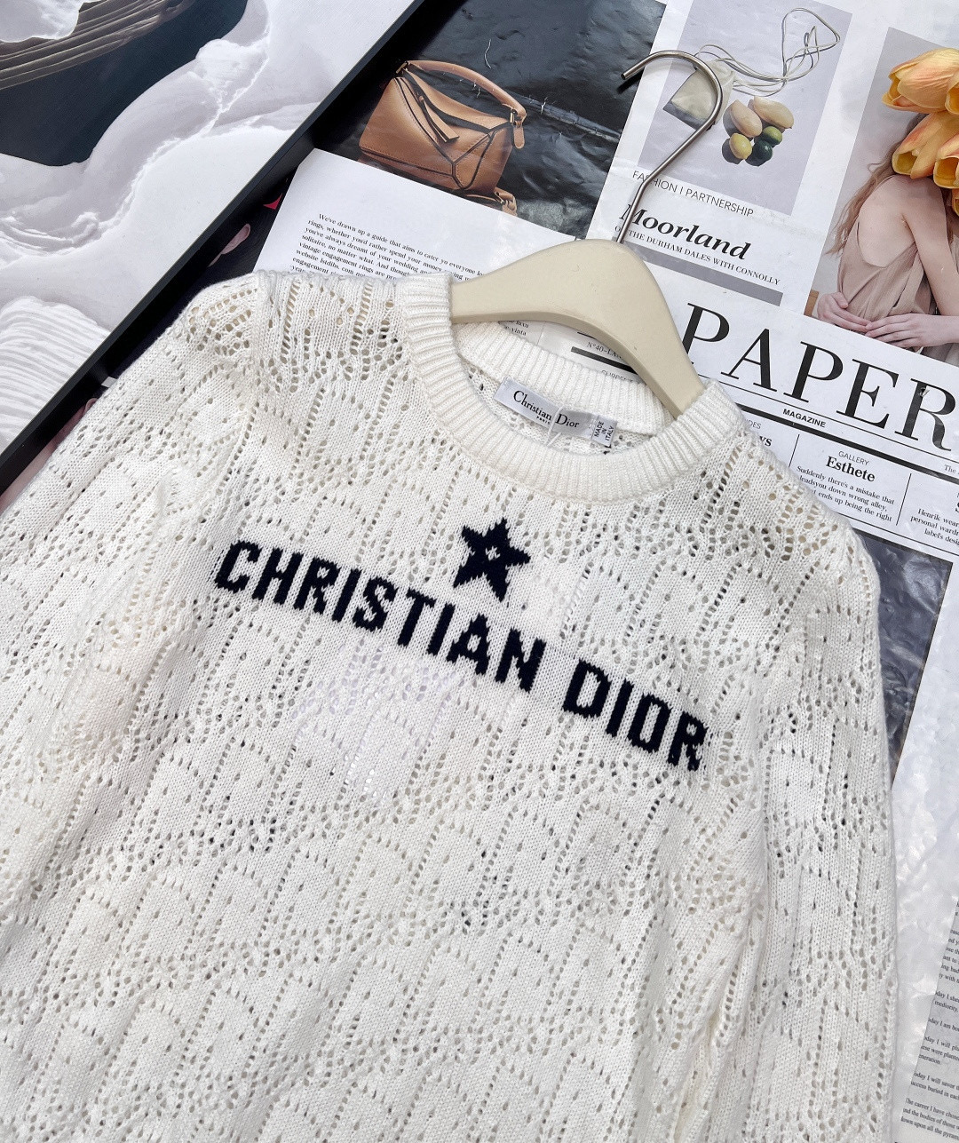 Christian Dior 디올 로고 펀칭 니트 긴팔 스웨터 8