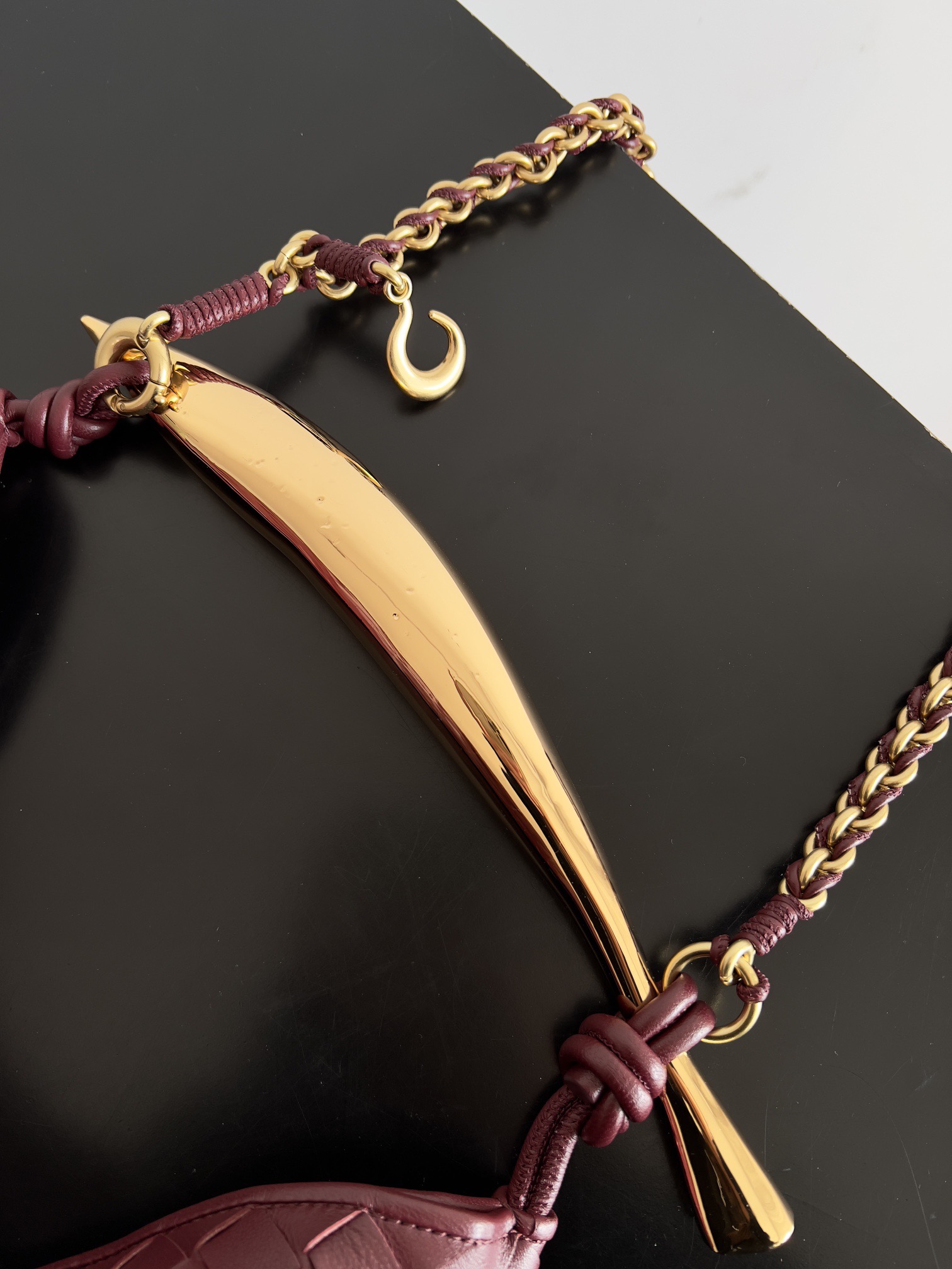 BOTTEGA VENETA 보테가베네타 사딘 인트레치아토 위빙 숄더백 4