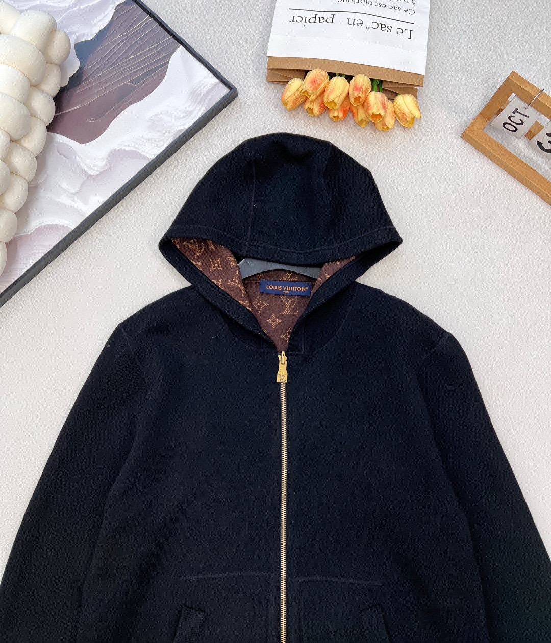 Louis Vuitton 루이비통 모노그램 양면 후드 집업 니트 가디건 5
