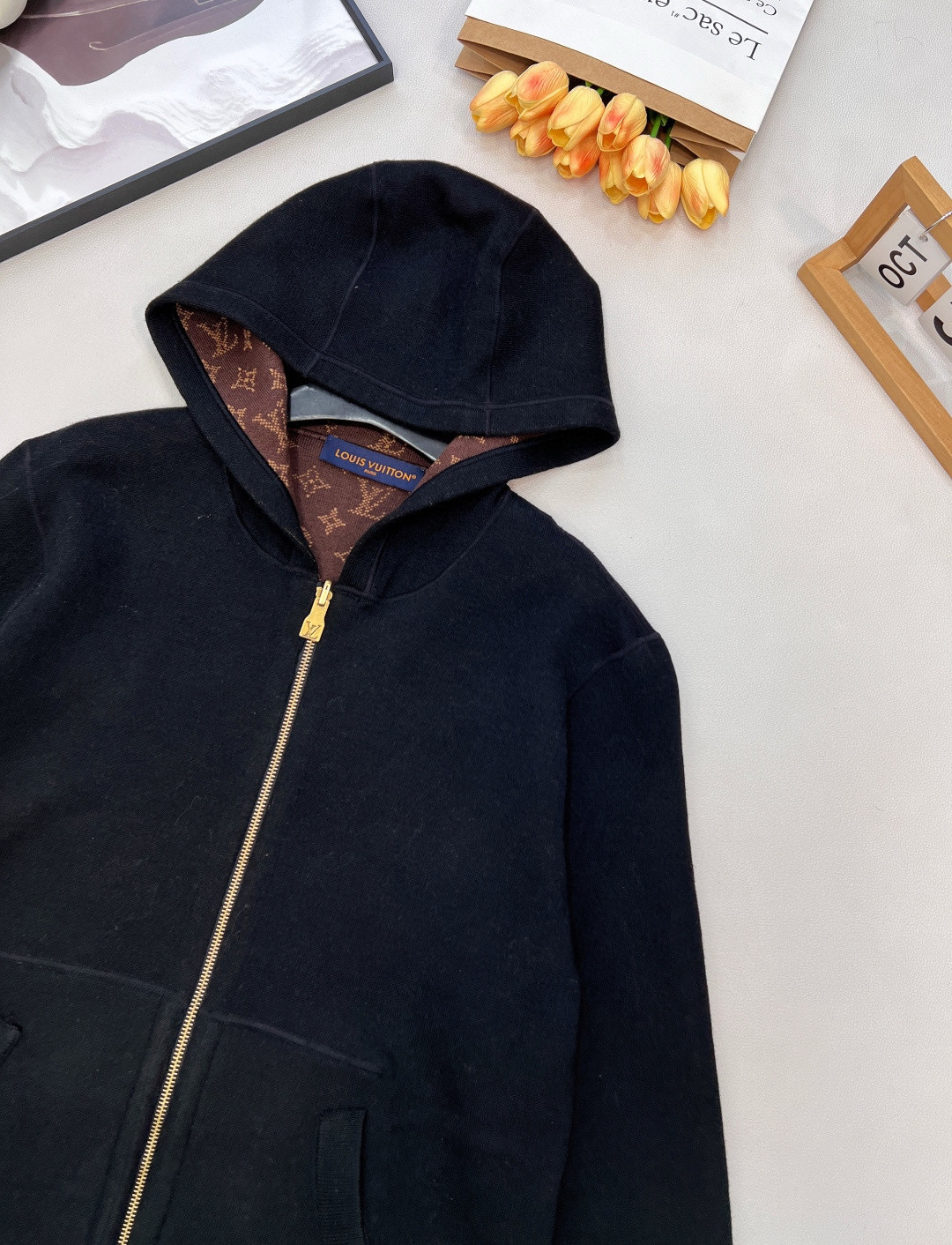 Louis Vuitton 루이비통 모노그램 양면 후드 집업 니트 가디건 6