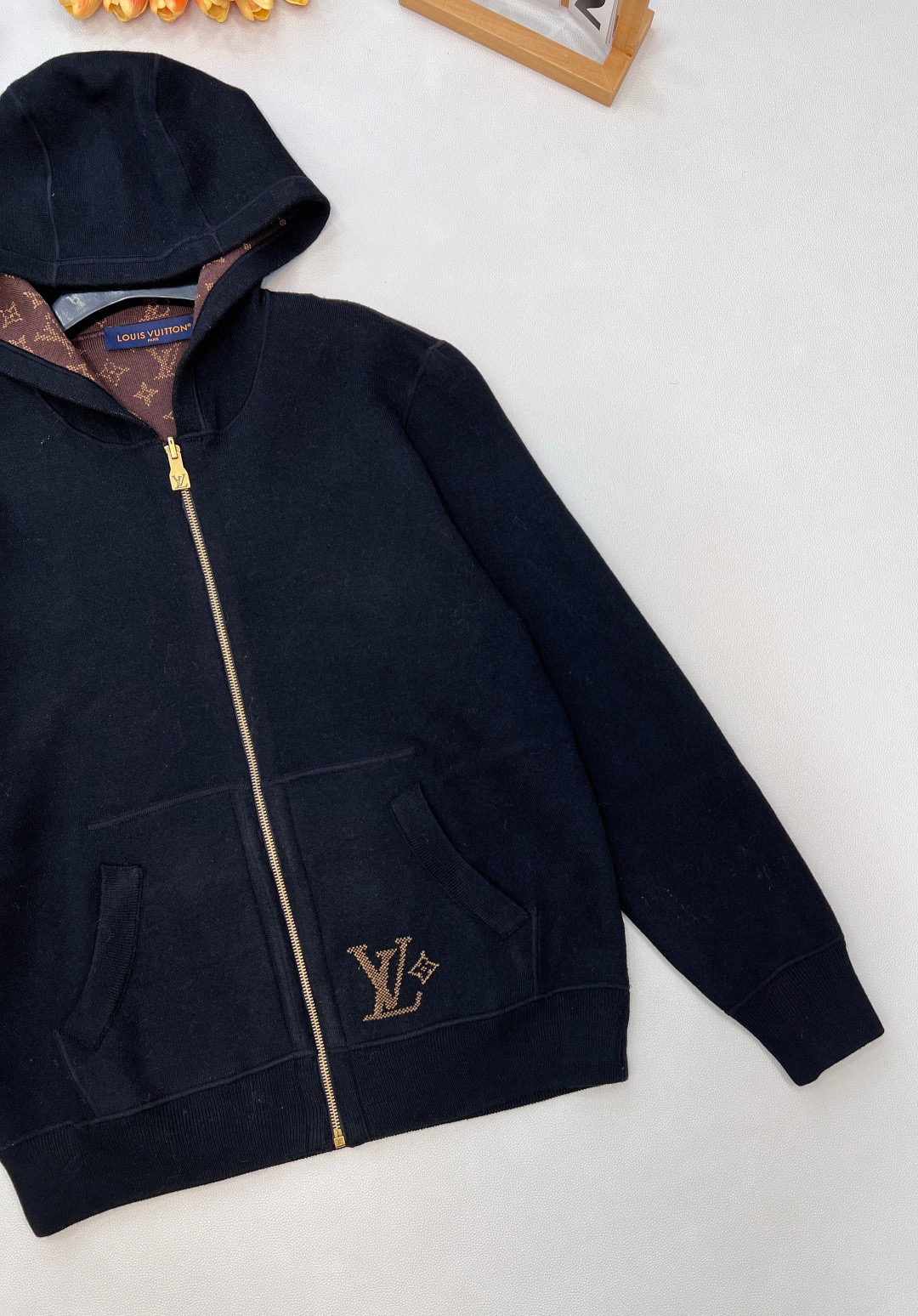 Louis Vuitton 루이비통 모노그램 양면 후드 집업 니트 가디건 7