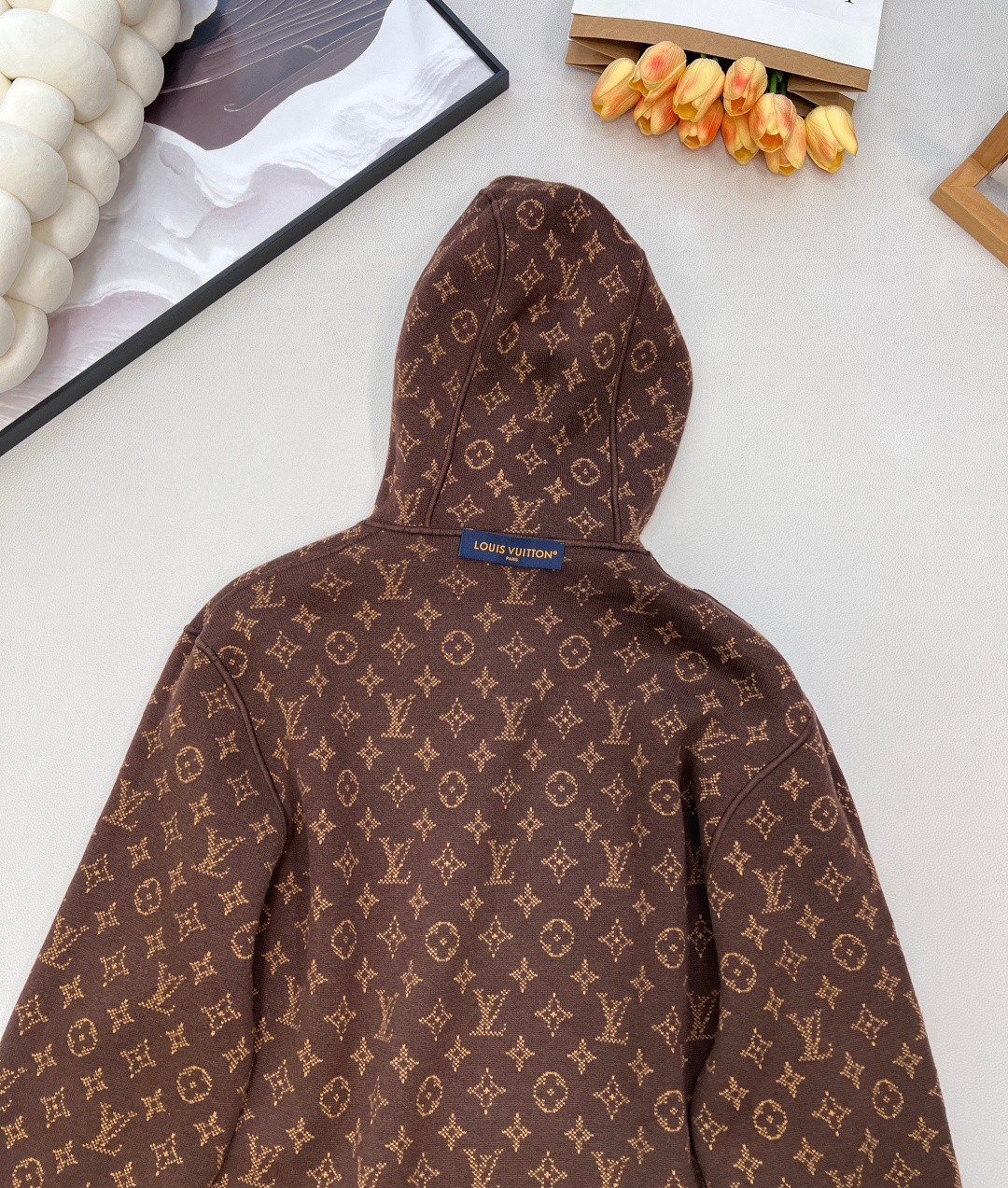 Louis Vuitton 루이비통 모노그램 양면 후드 집업 니트 가디건 12