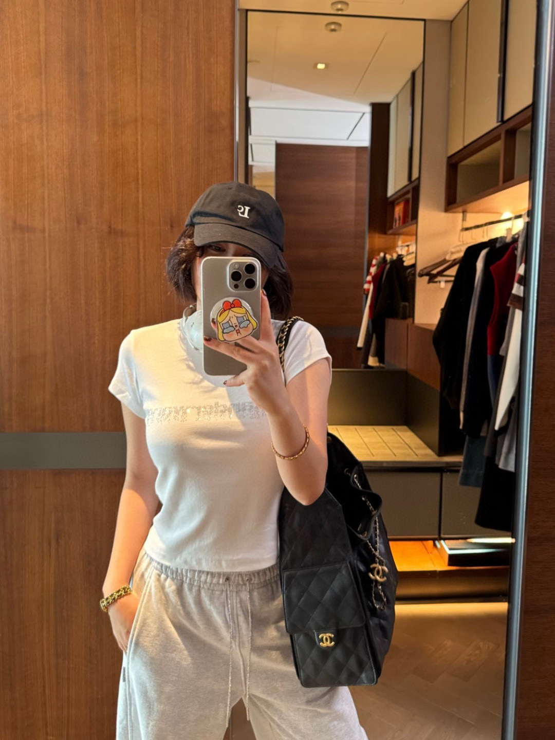 Alexander Wang 스톤 로고 크롭 반팔 티셔츠 7