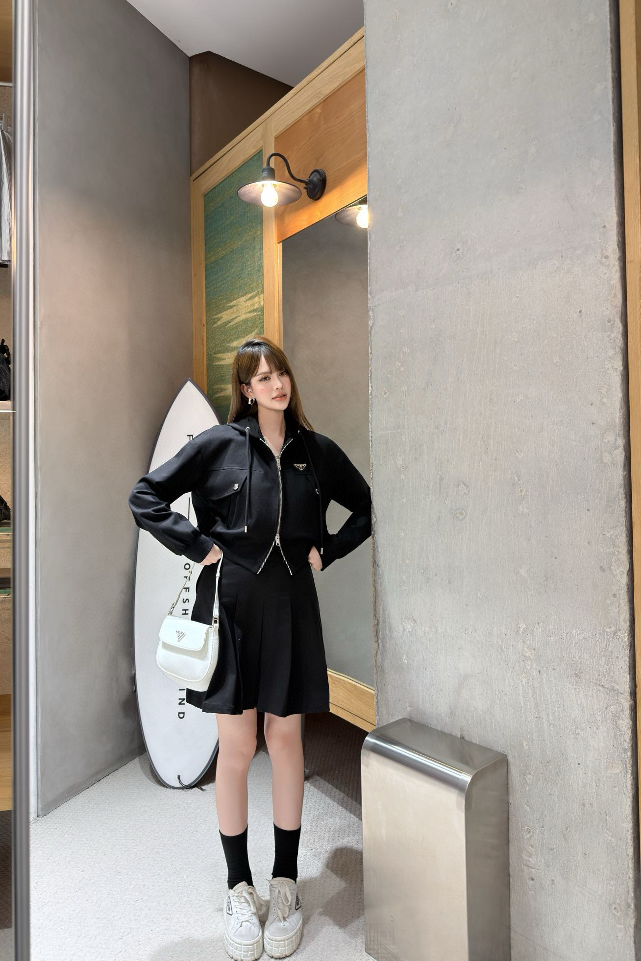 Prada 프라다 로고 패치 후드 집업 자켓 2