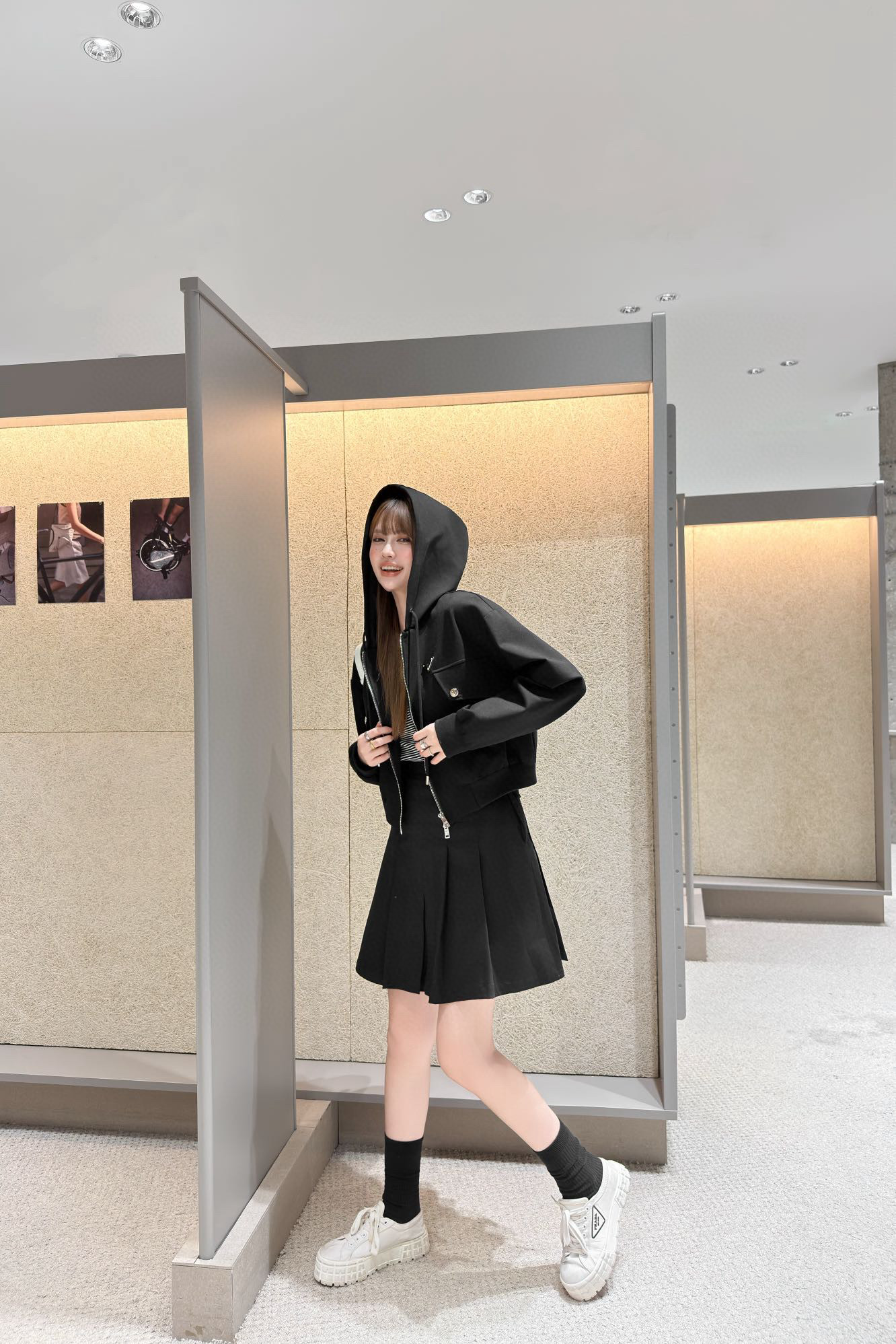 Prada 프라다 로고 패치 후드 집업 자켓 8