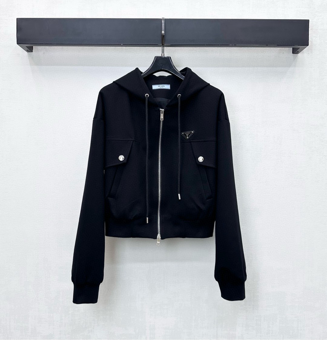 Prada 프라다 로고 패치 후드 집업 자켓 10