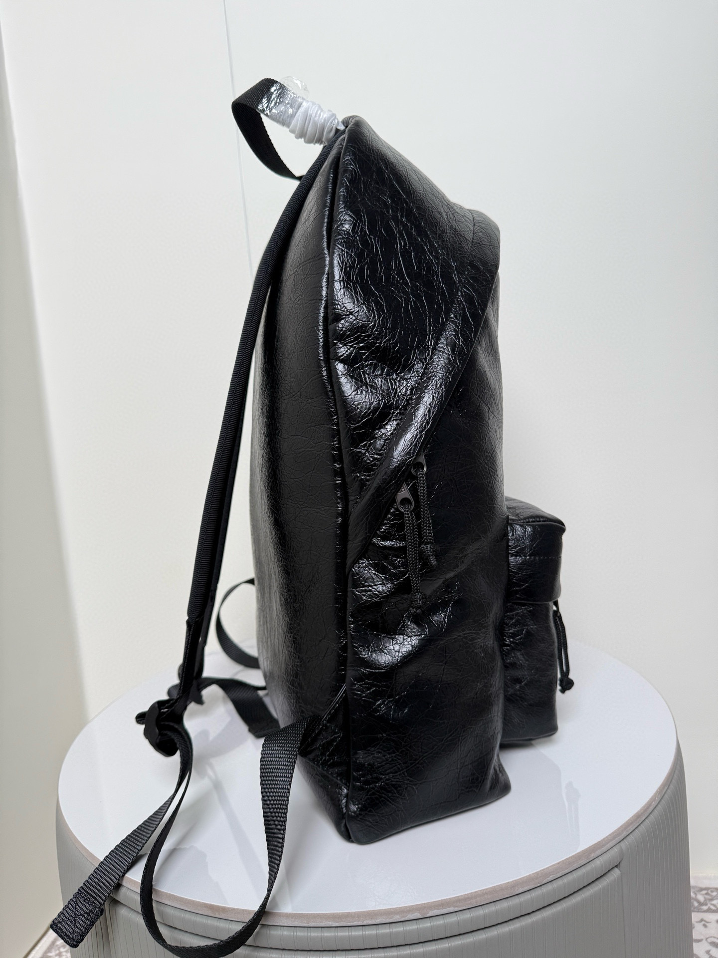 Balenciaga 발렌시아가 x Automobili Lamborghini 람보르기니 콜라보 블랙 레더 백팩 10