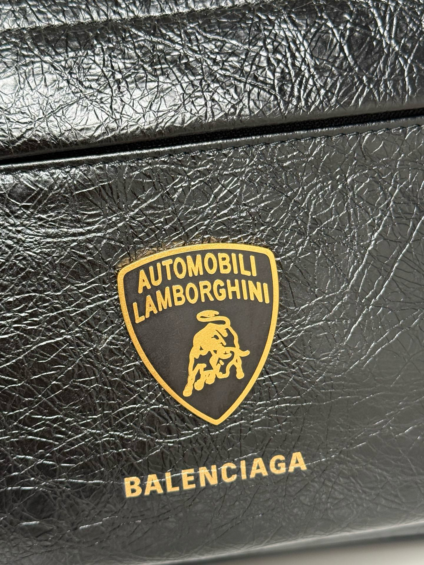Balenciaga 발렌시아가 x Automobili Lamborghini 람보르기니 콜라보 블랙 레더 백팩 12