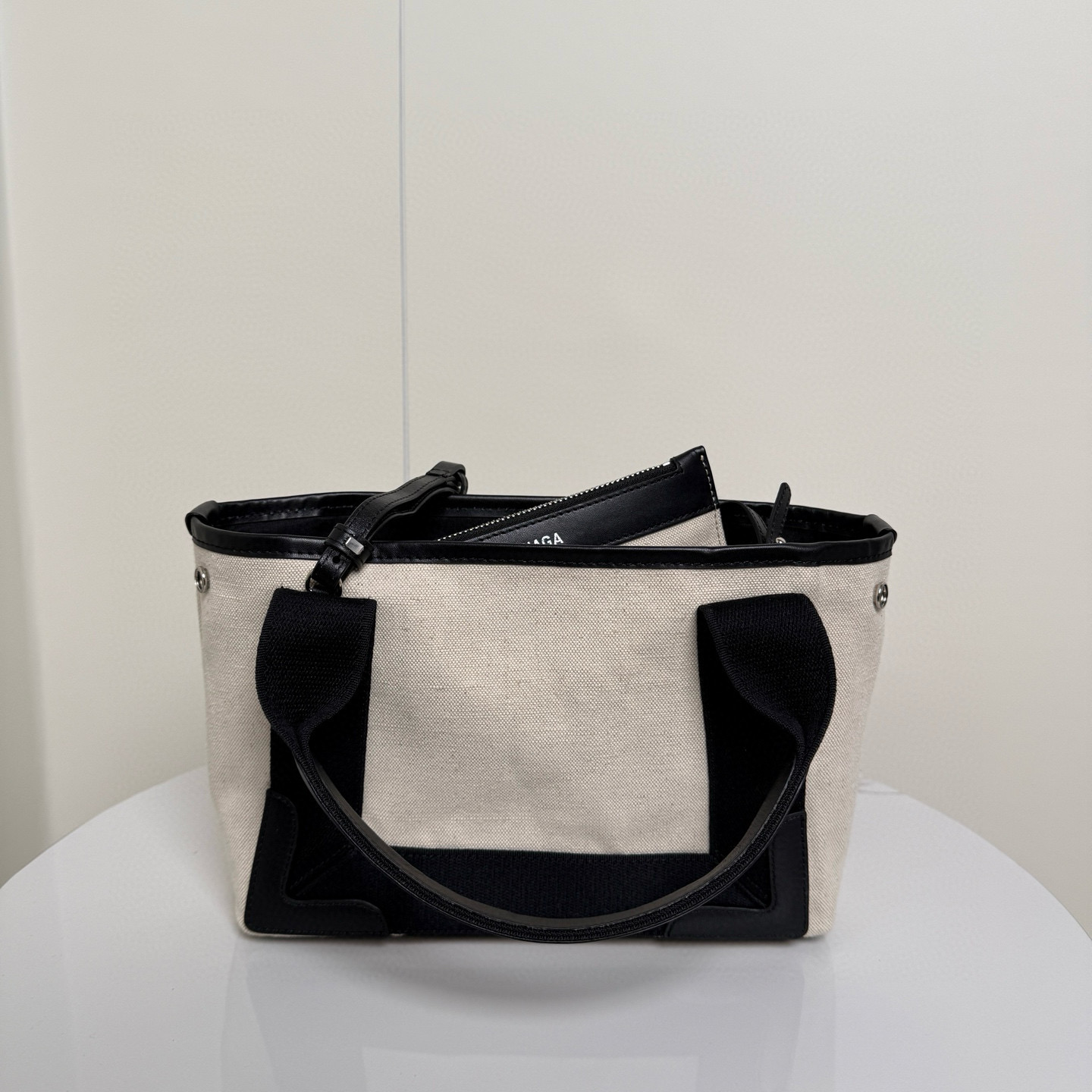 Balenciaga 발렌시아가 바렌시아가 네이비 카바스 XS 캔버스 토트백 10