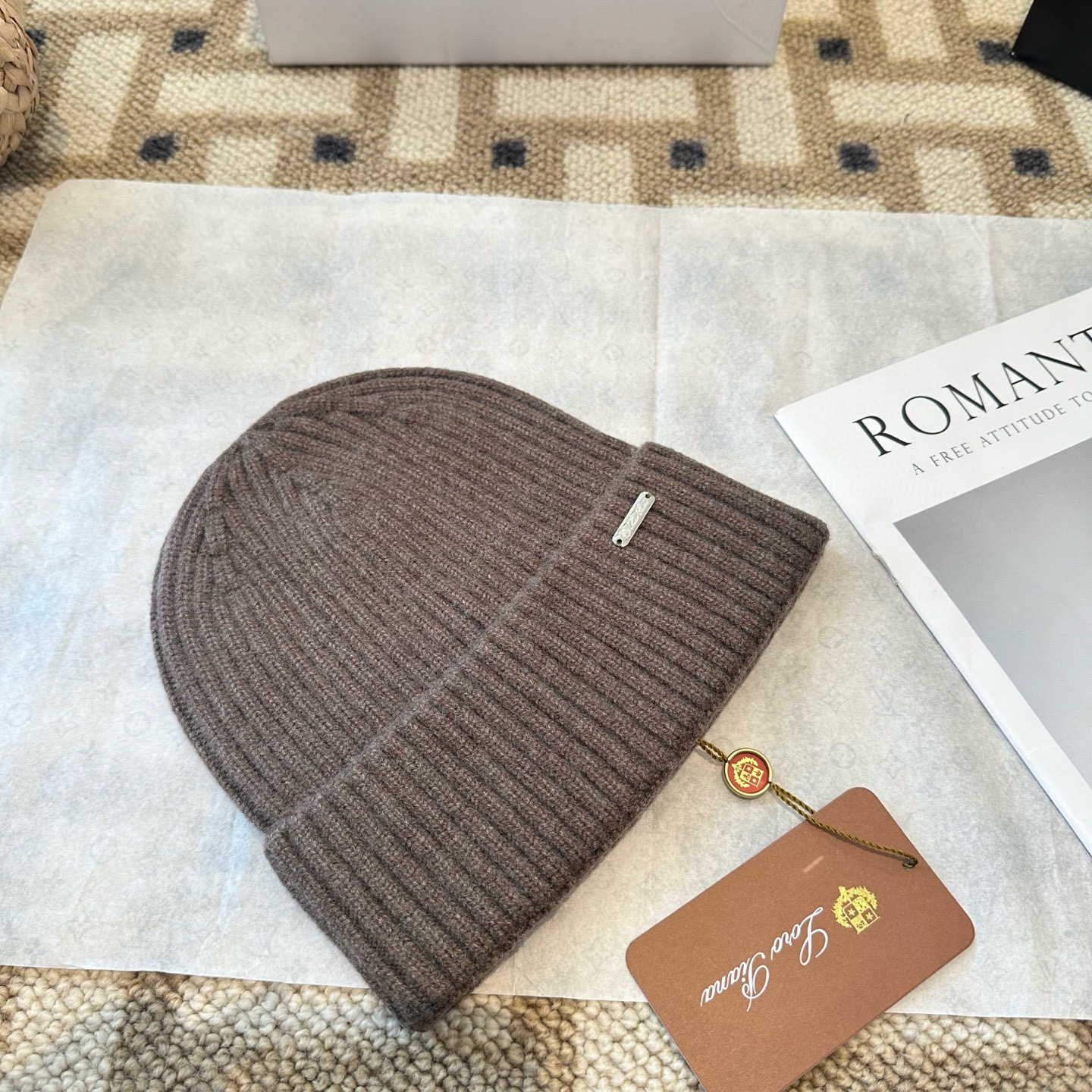 Loro Piana 로로피아나 캐시미어 골지 비니 3