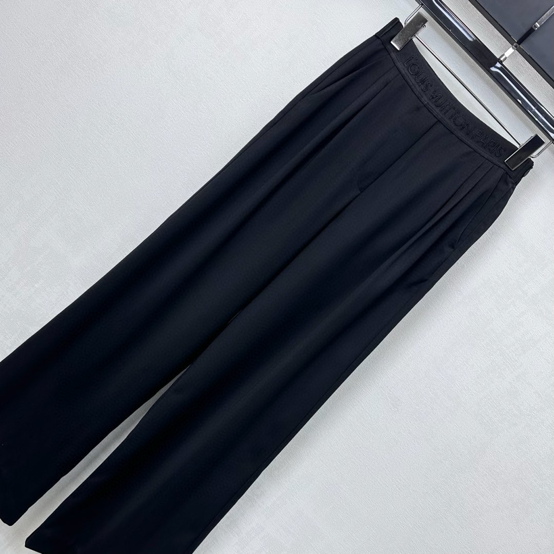 Louis Vuitton 루이비통 로고 밴딩 블랙 와이드 슬랙스 7
