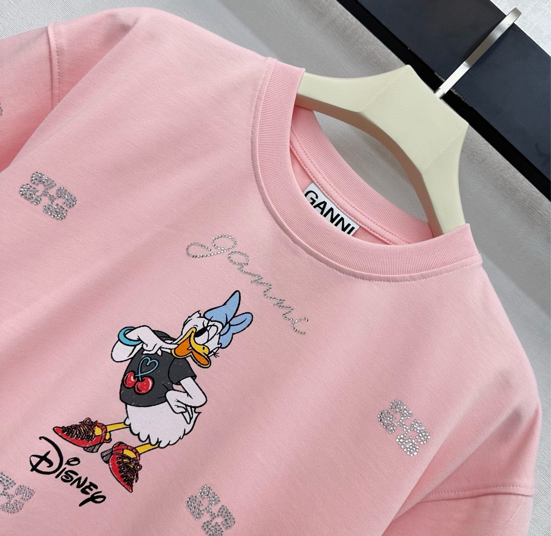 GANNI 디즈니 데이지덕 프린트 반팔 티셔츠 8