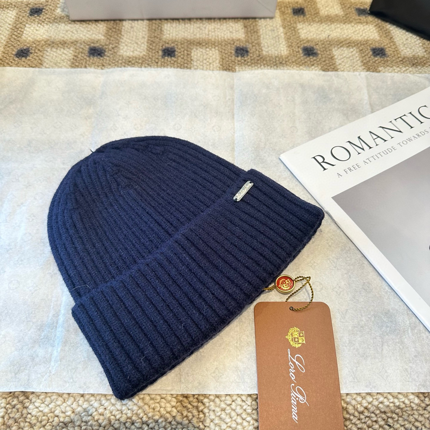 Loro Piana 로로피아나 골지 니트 비니 모자 3