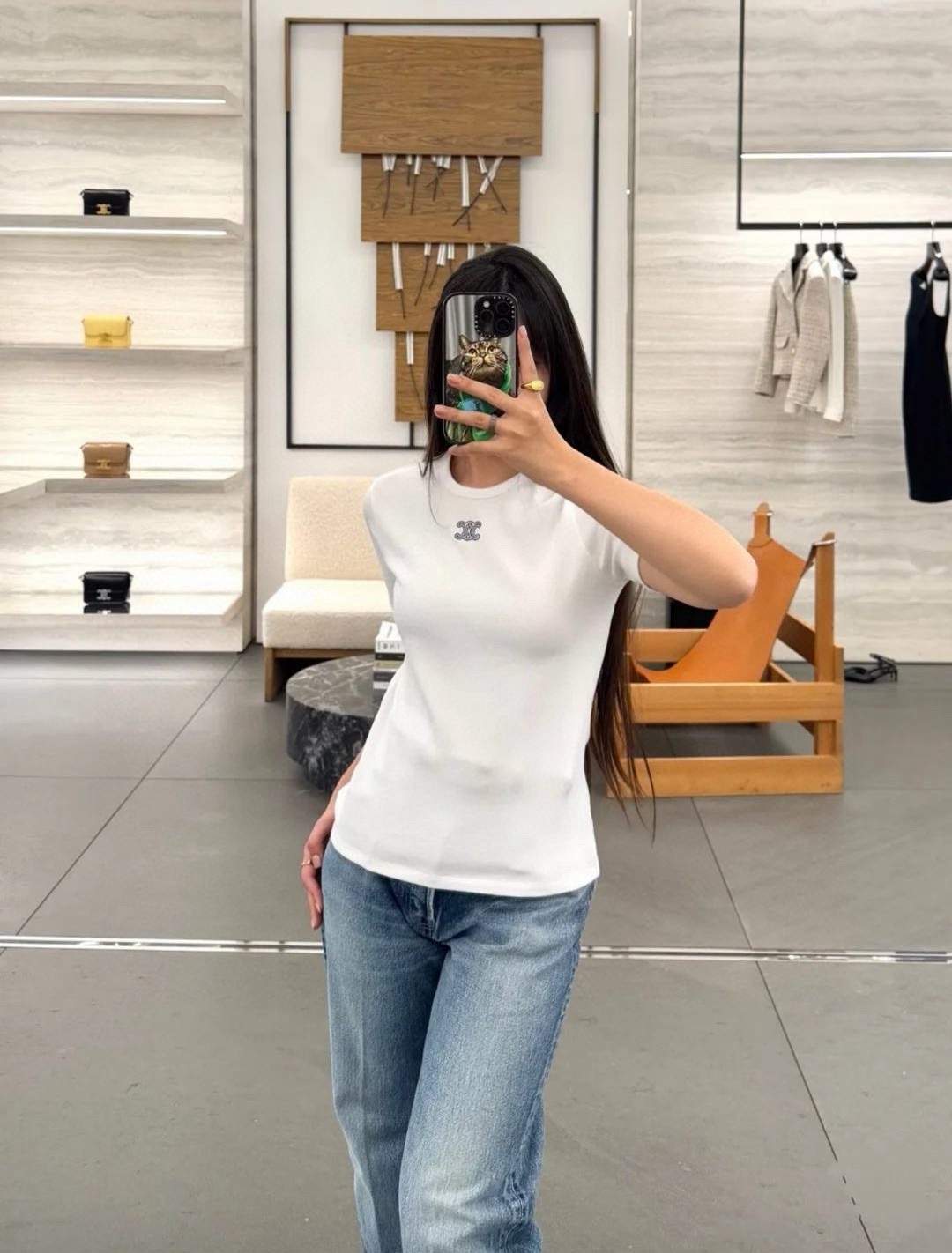 Celine 셀린느 셀린 트리오엑스 로고 코튼 반팔 티셔츠 10