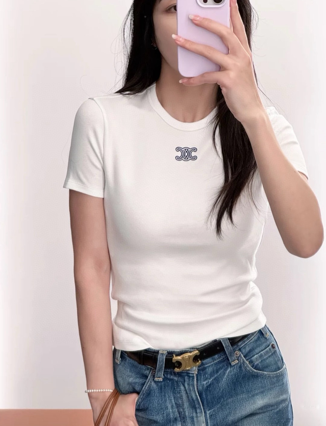 Celine 셀린느 셀린 트리오엑스 로고 코튼 반팔 티셔츠 11