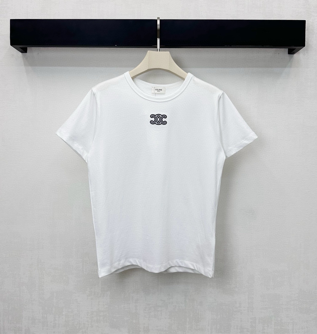 Celine 셀린느 셀린 트리오엑스 로고 코튼 반팔 티셔츠 12