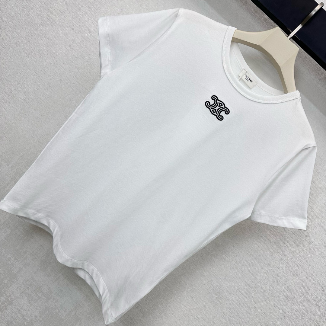 Celine 셀린느 셀린 트리오엑스 로고 코튼 반팔 티셔츠 13