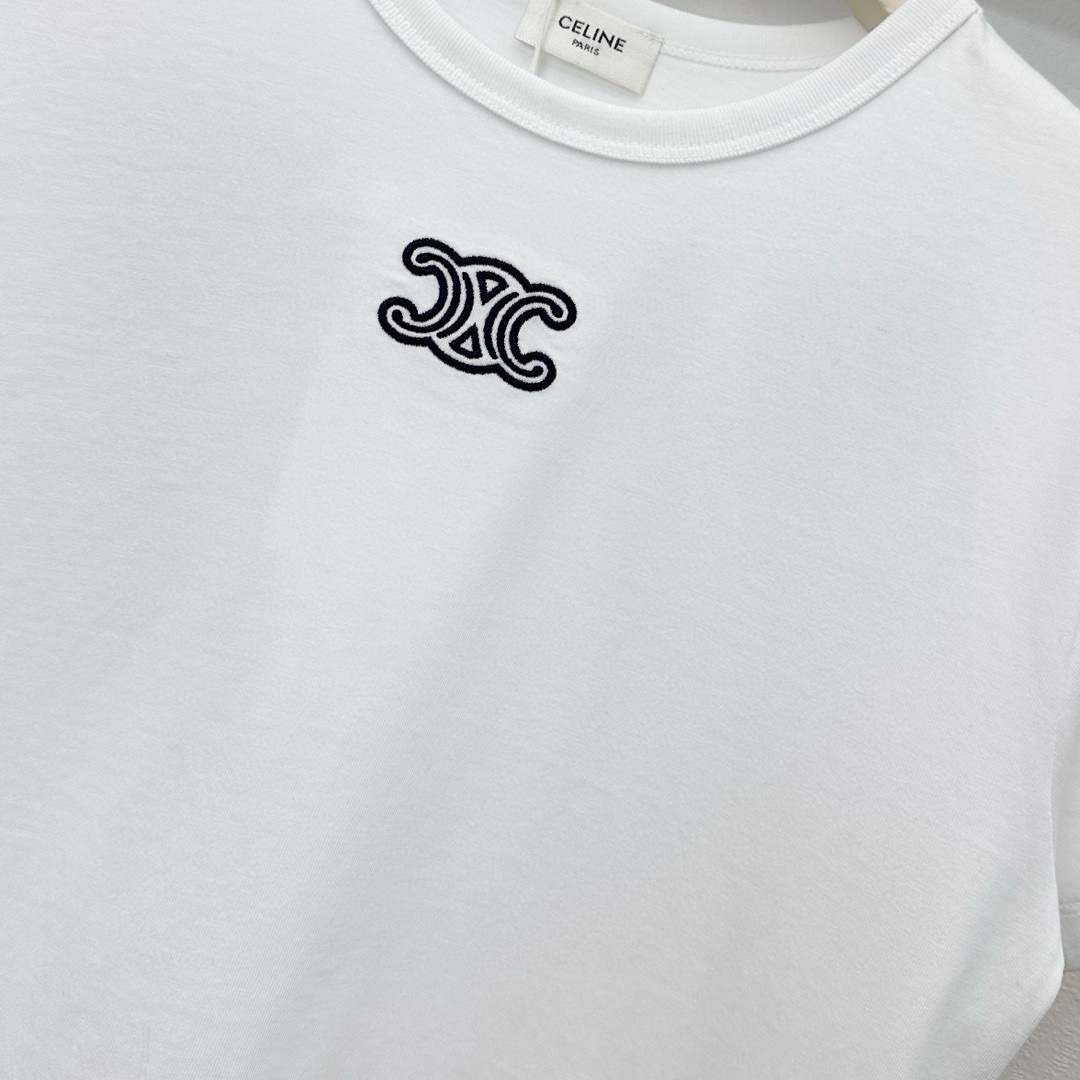 Celine 셀린느 셀린 트리오엑스 로고 코튼 반팔 티셔츠 15