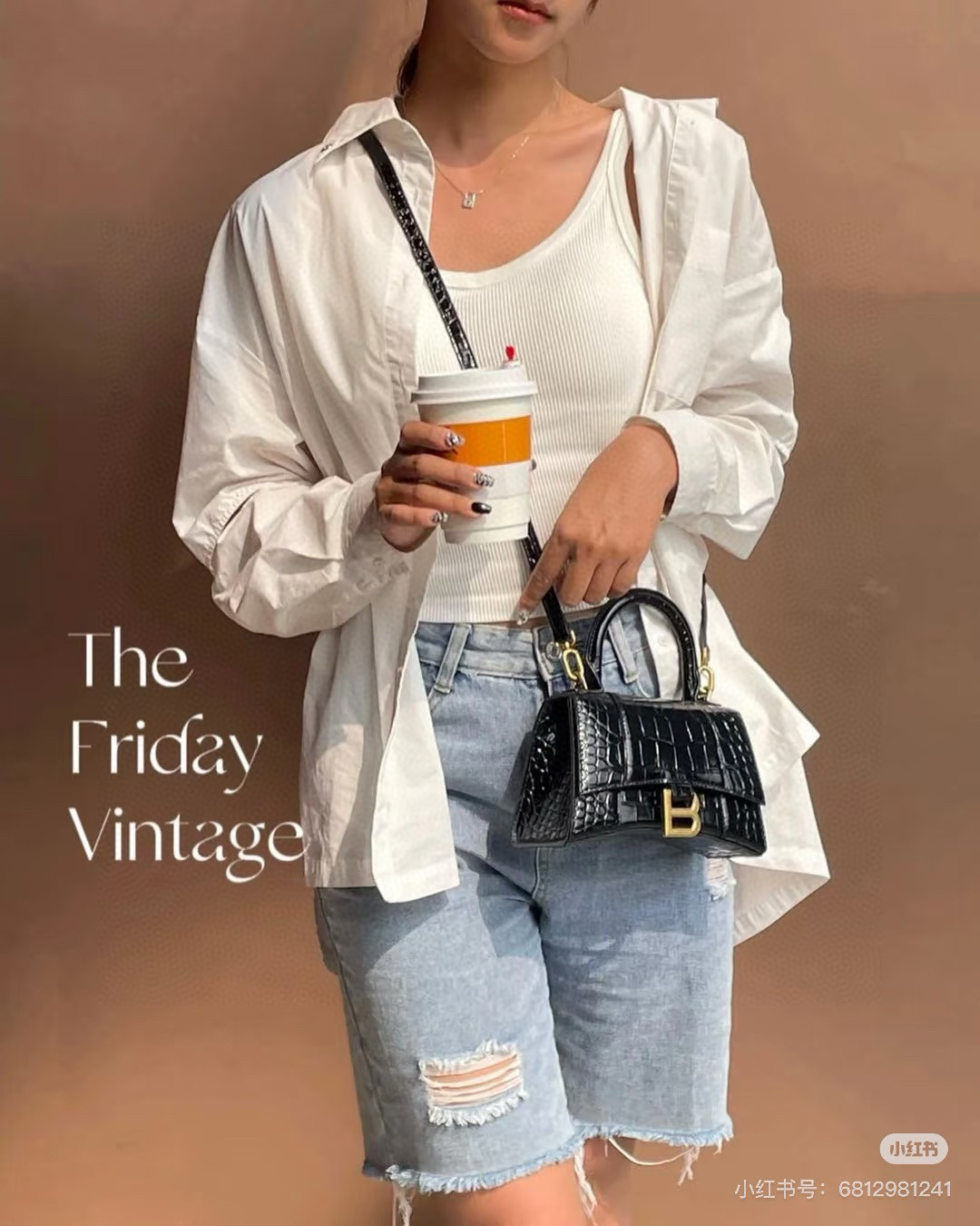 Balenciaga 발렌시아가 바자르 크로커다일 엠보 블랙 탑핸들 백 XS 17