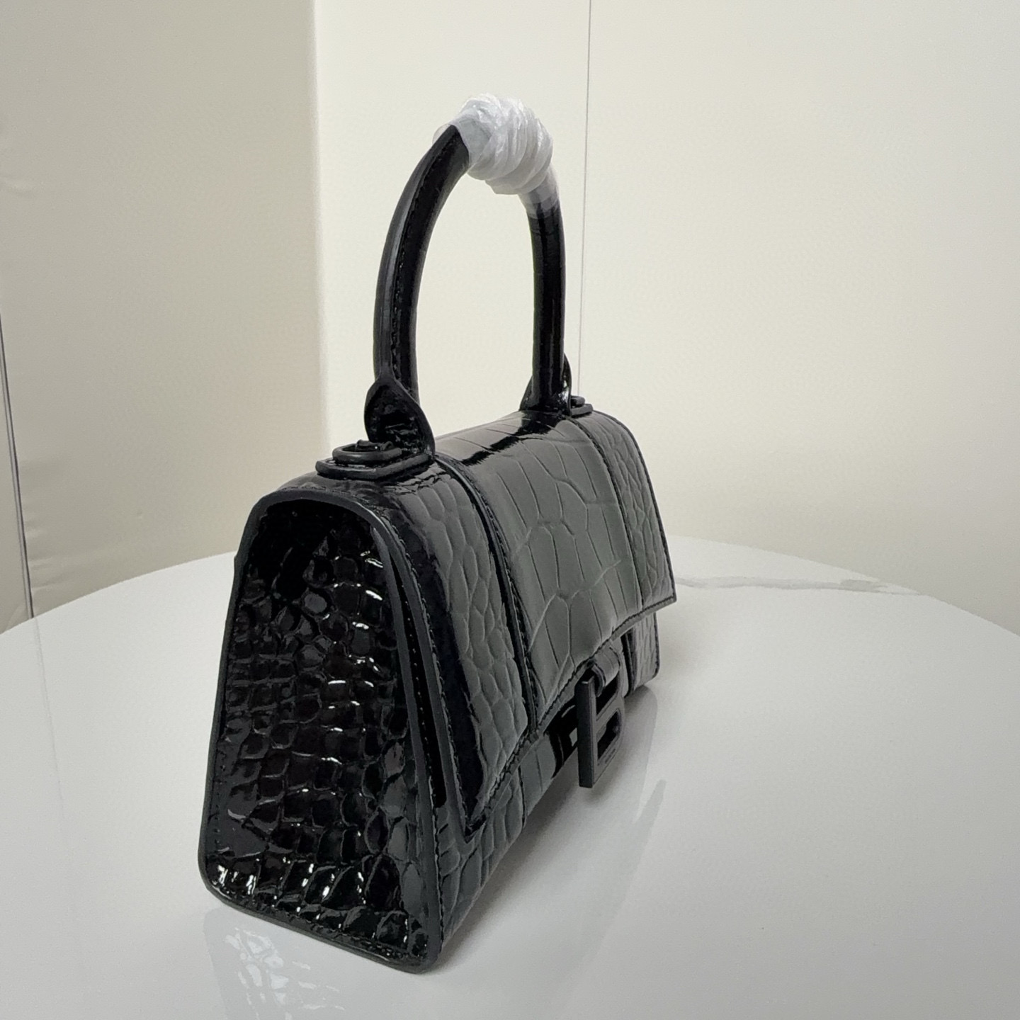 Balenciaga 발렌시아가 크로커다일 엠보스 블랙 핸드백 XS 12