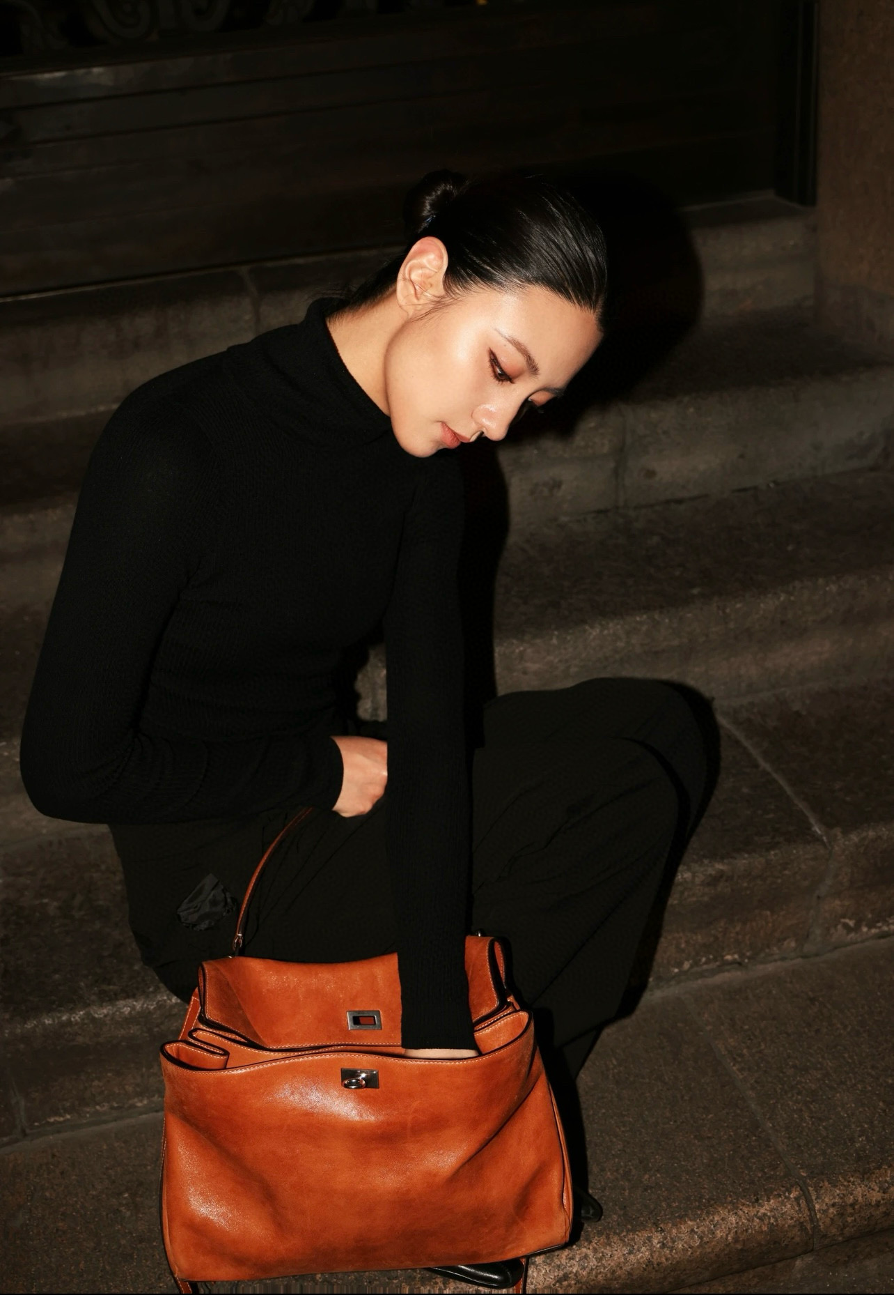 Balenciaga 발렌시아가 RODEO 브라운 레더 토트백 8