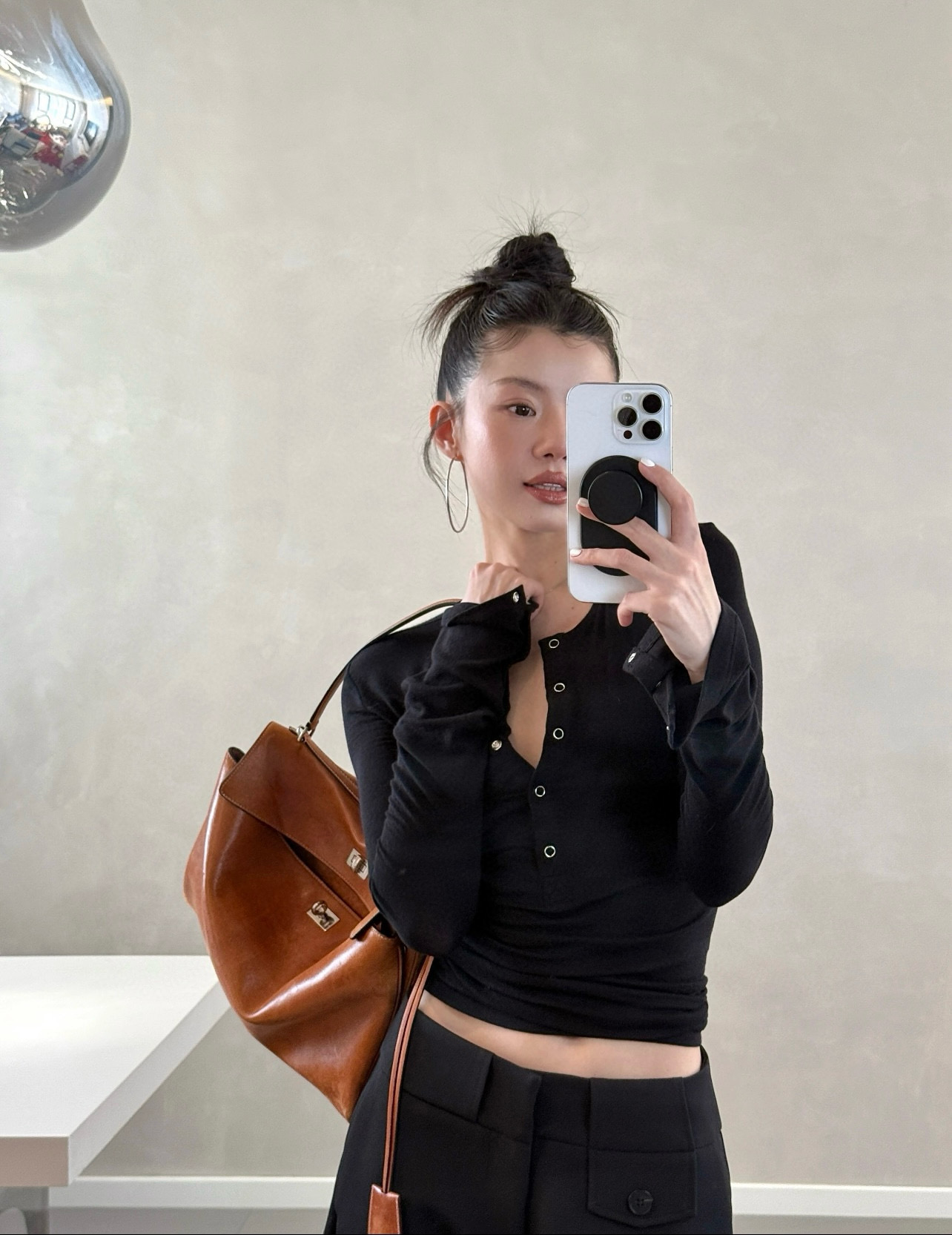 Balenciaga 발렌시아가 RODEO 브라운 레더 토트백 10