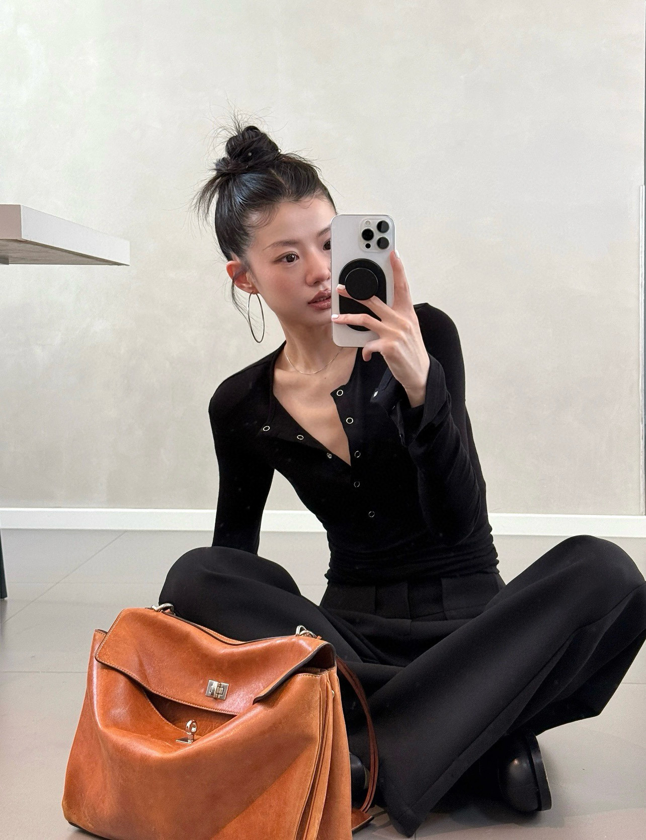 Balenciaga 발렌시아가 RODEO 브라운 레더 토트백 11