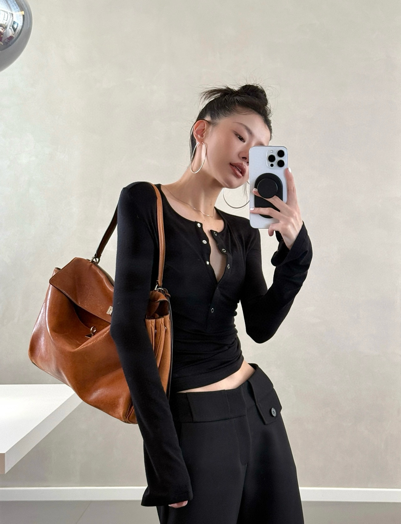 Balenciaga 발렌시아가 RODEO 브라운 레더 토트백 12