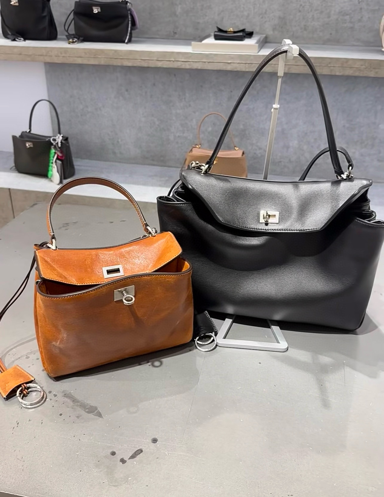 Balenciaga 발렌시아가 RODEO 브라운 레더 토트백 14