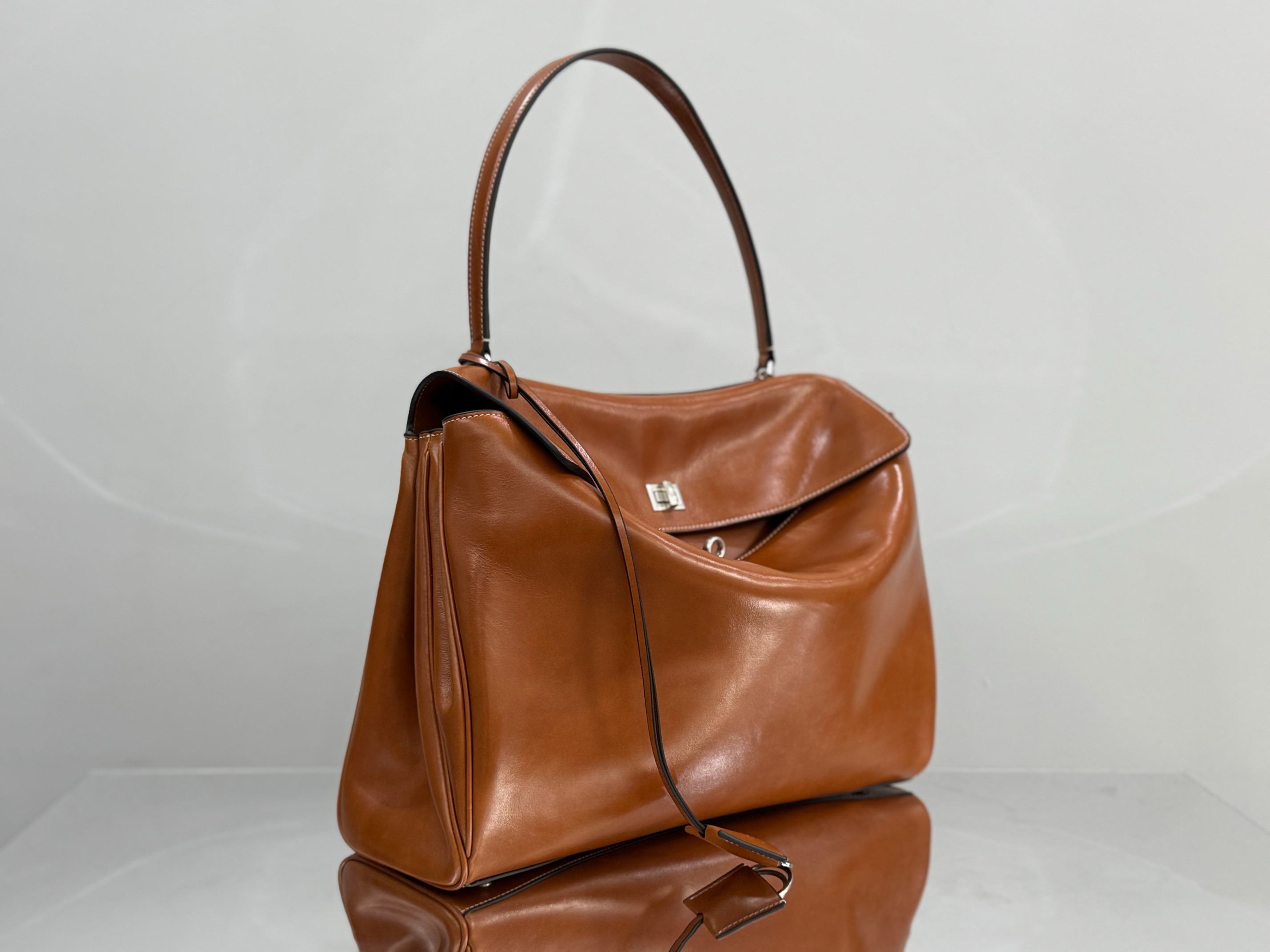 Balenciaga 발렌시아가 RODEO 브라운 레더 토트백 18