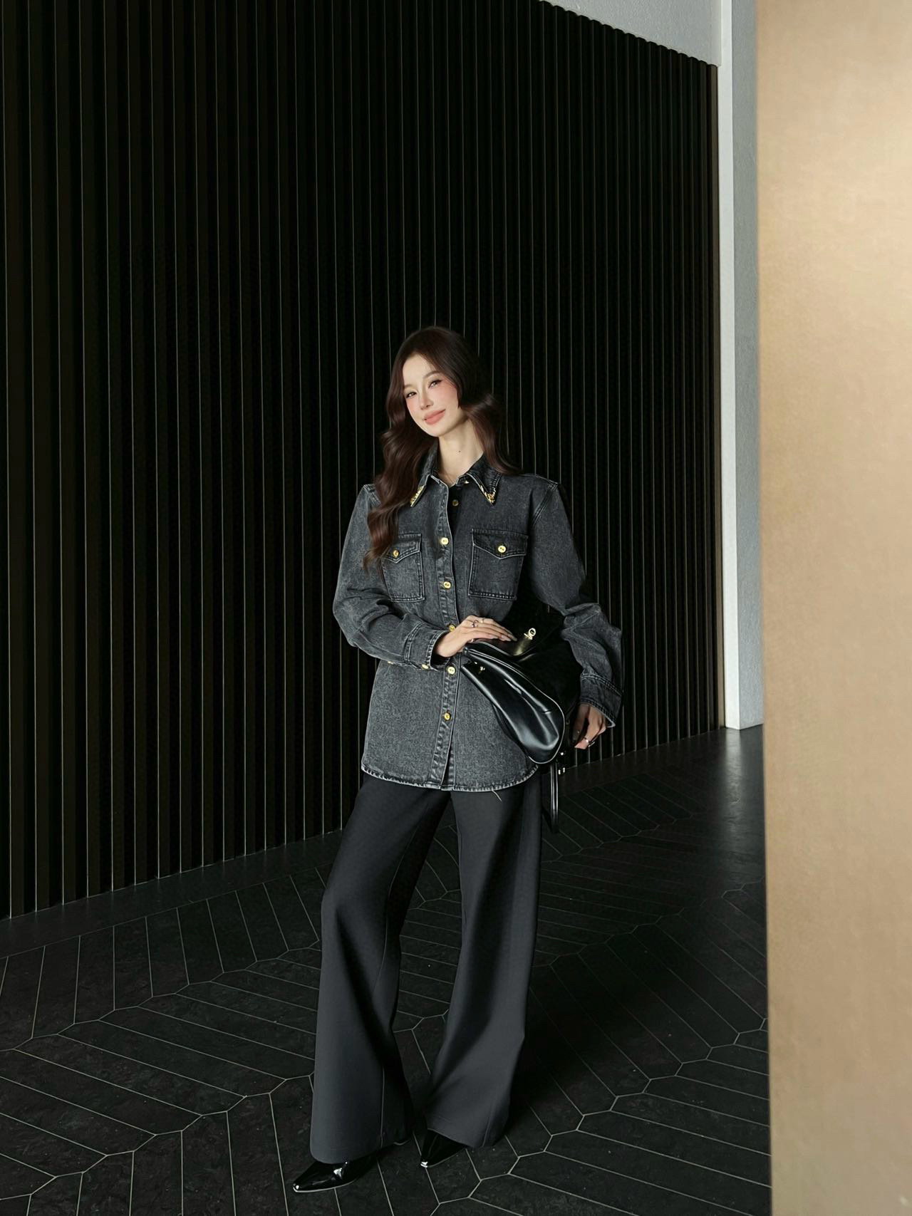 Sch 2025 빈티지 워싱 데님 셔츠 5