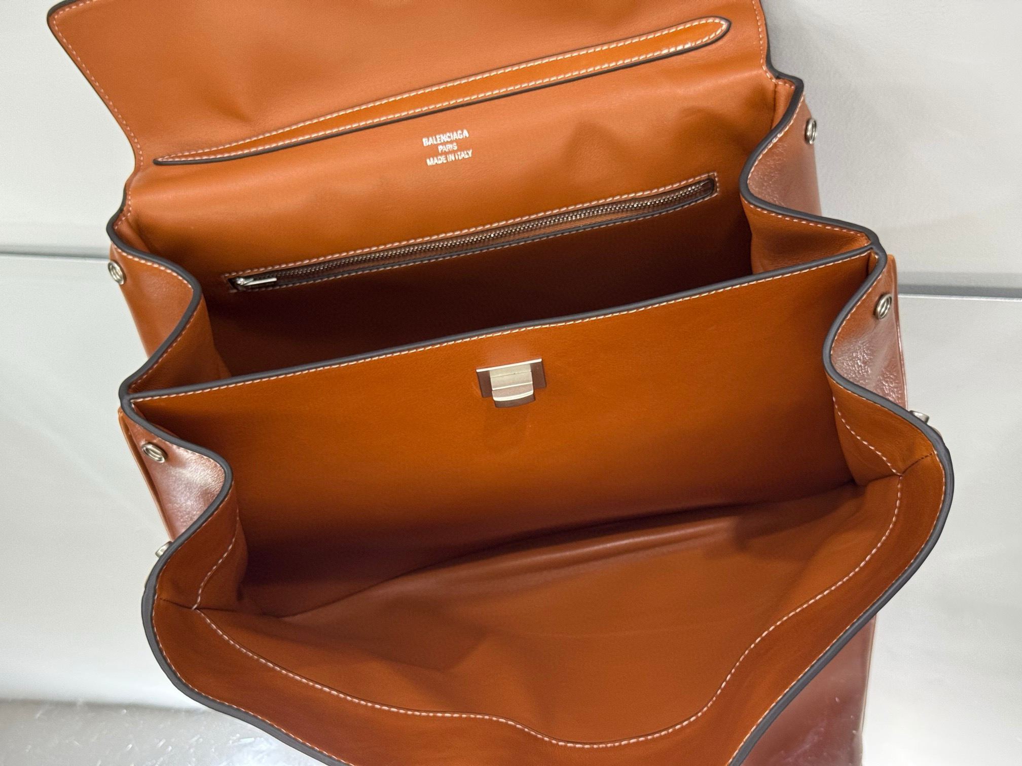 BALENCIAGA 발렌시아가 RODEO 브라운 레더 토트백 5