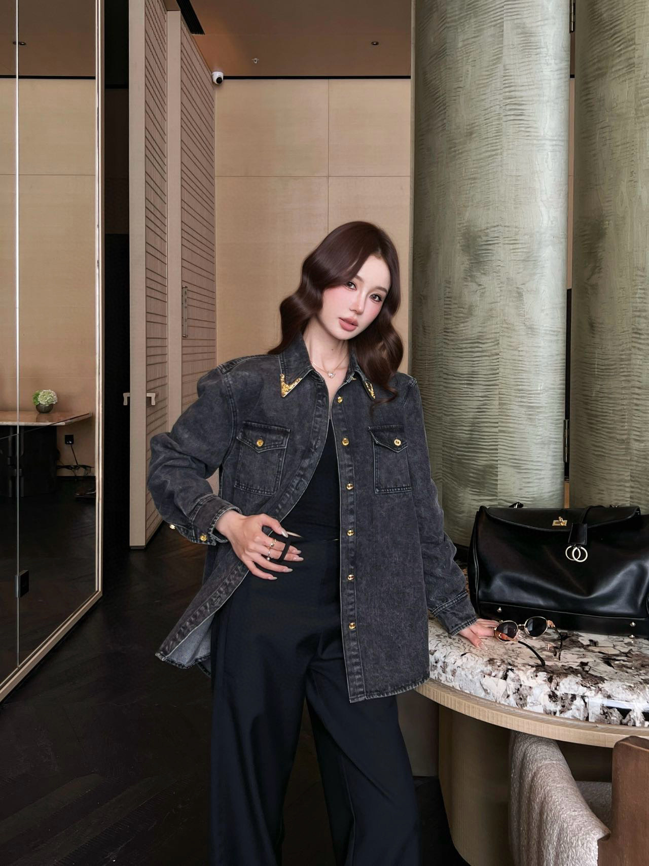 Sch 2025 빈티지 워싱 데님 셔츠 8