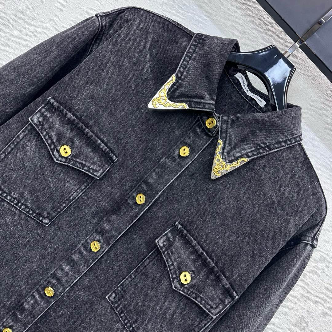 Sch 2025 빈티지 워싱 데님 셔츠 12