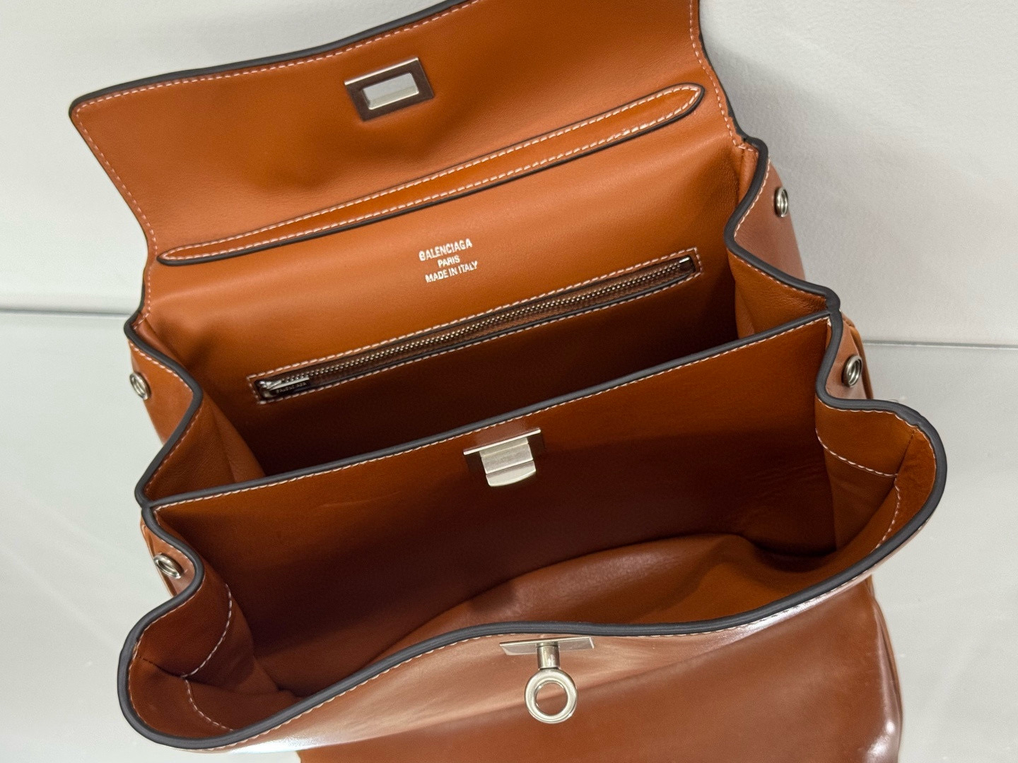 BALENCIAGA 발렌시아가 RODEO 브라운 레더 토트백 5