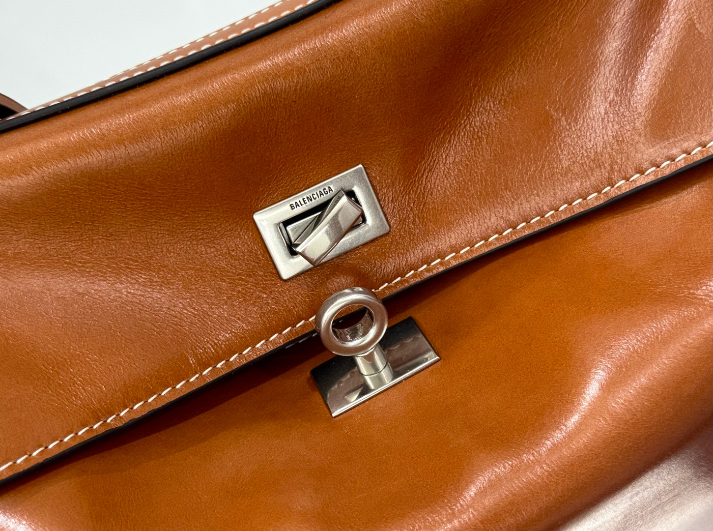 BALENCIAGA 발렌시아가 RODEO 브라운 레더 토트백 6