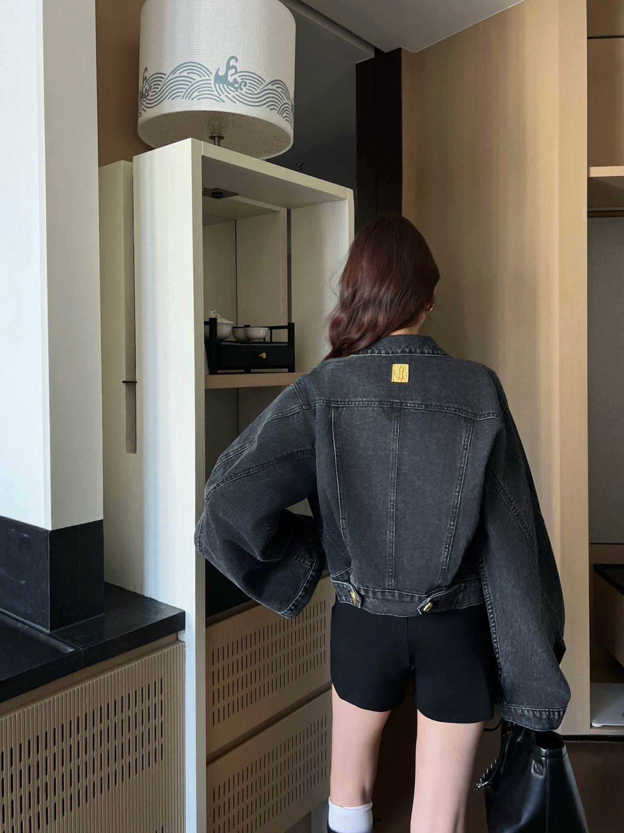 Sch 2025 와이드 슬리브 크롭 데님 자켓 2