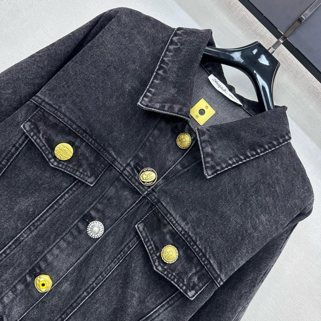 Sch 2025 와이드 슬리브 크롭 데님 자켓 12