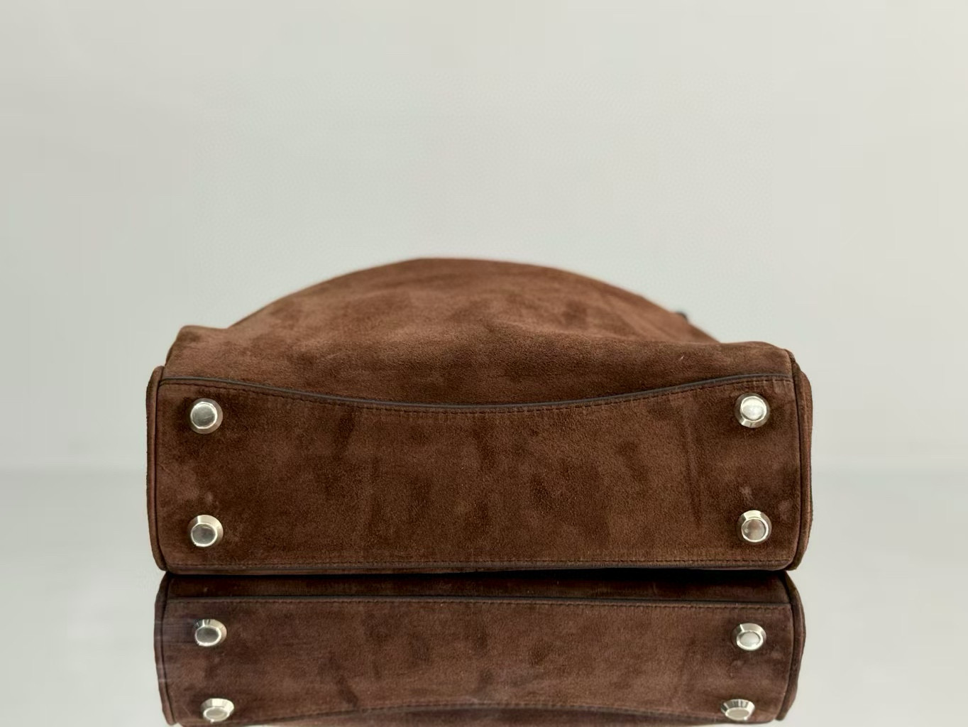 BALENCIAGA 발렌시아가 RODEO BAG 로데오 스웨이드 토트백 소형 브라운 4