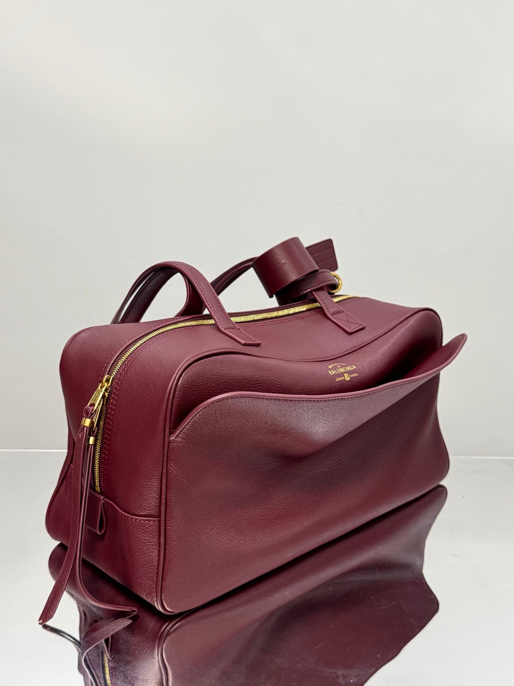 Balenciaga 발렌시아가 carrie bowling 보울링 토트백 버건디 4