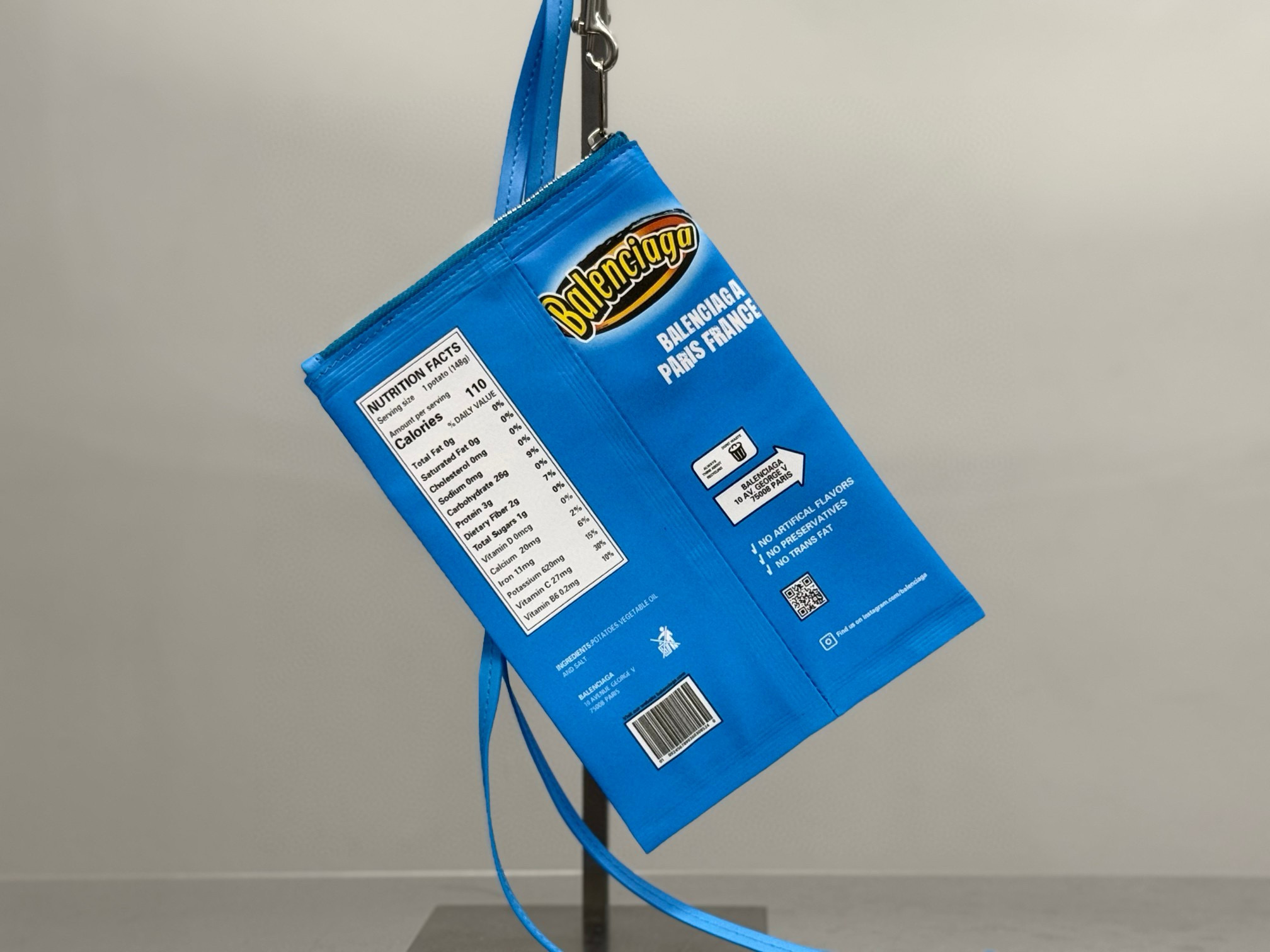 Balenciaga 발렌시아가 칩 패키지 블루 맥시팩 폰 파우치 2