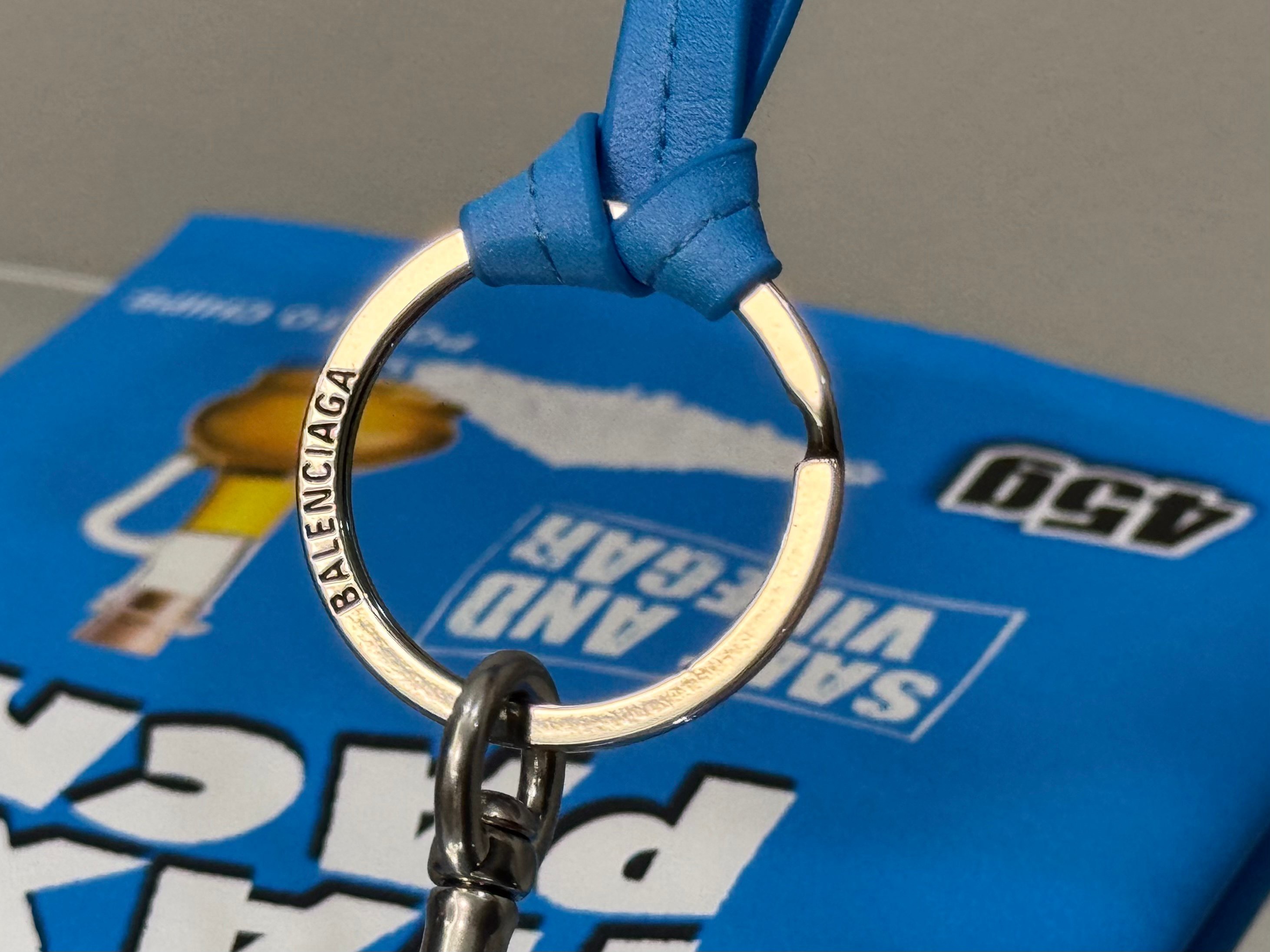 Balenciaga 발렌시아가 칩 패키지 블루 맥시팩 폰 파우치 7