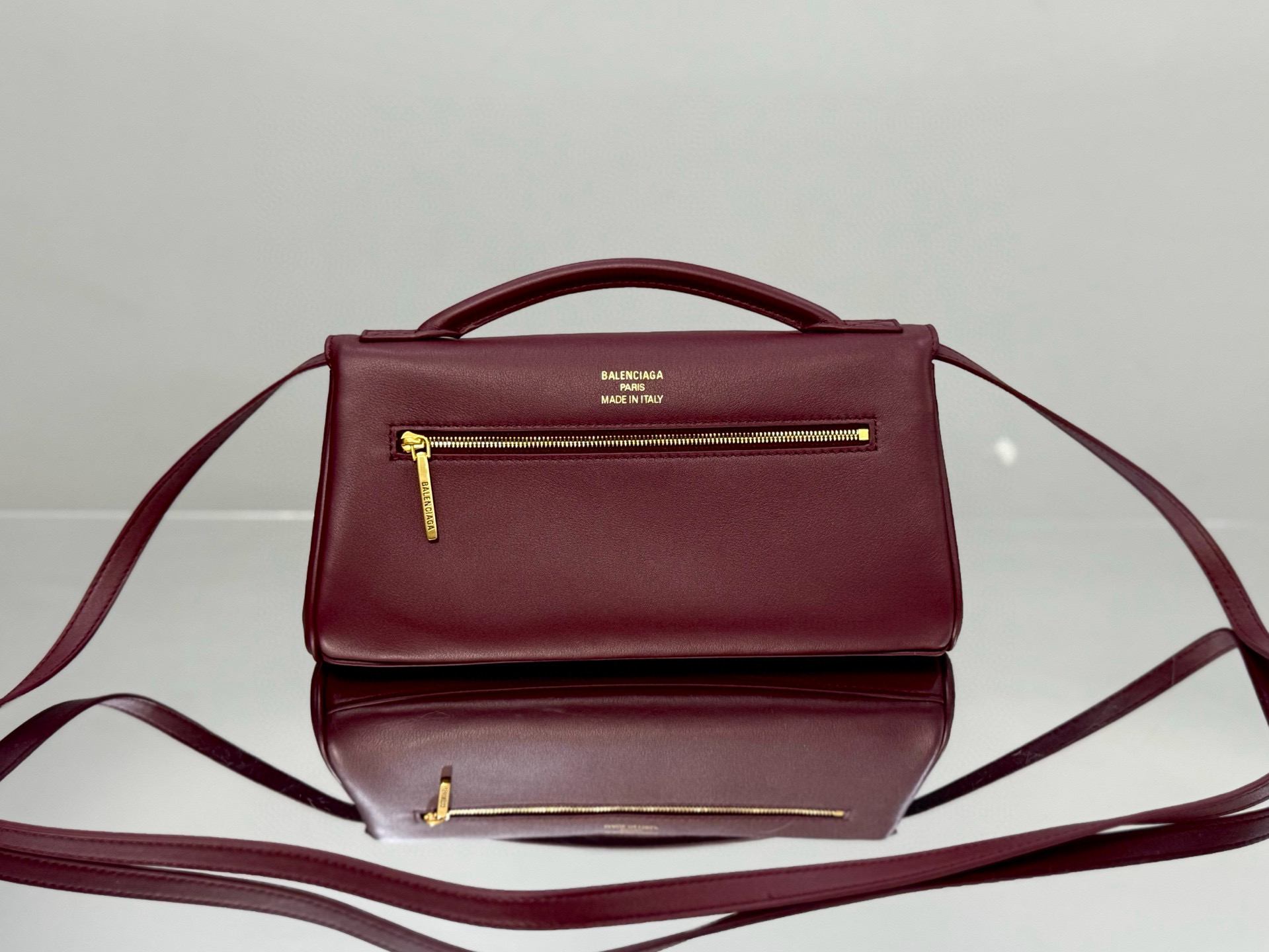 Balenciaga 발렌시아가 Bel Air 클러치 숄더백 버건디 2